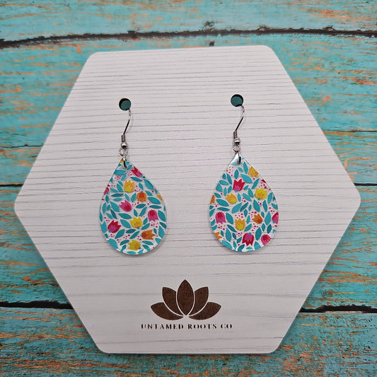 Folksy Tulip Print Earrings (8 styles)