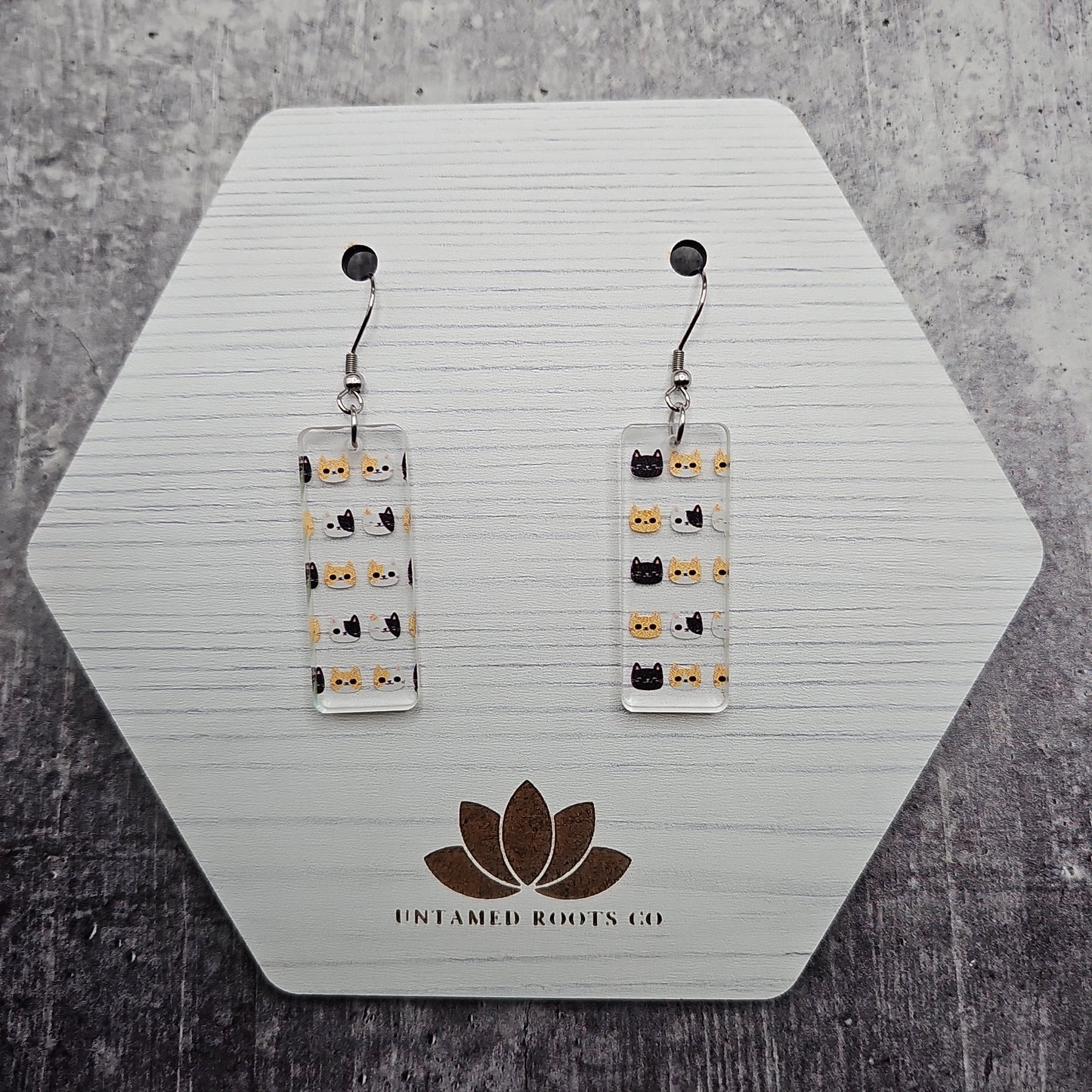 Cat Head Print Earrings (8 styles)