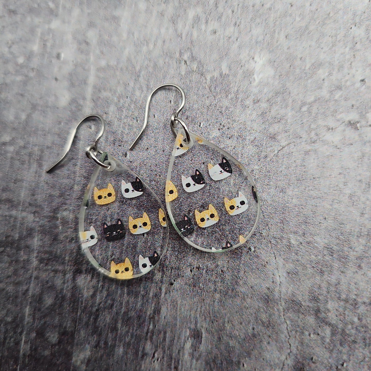 Cat Head Print Earrings (8 styles)