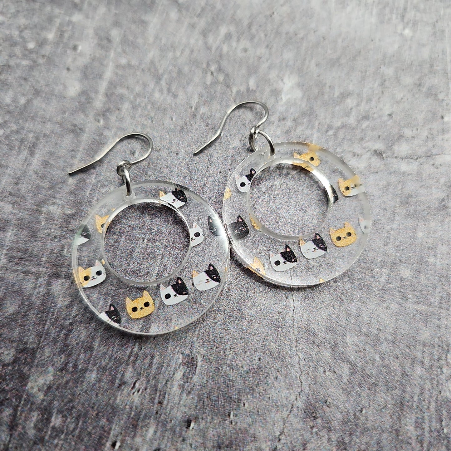 Cat Head Print Earrings (8 styles)