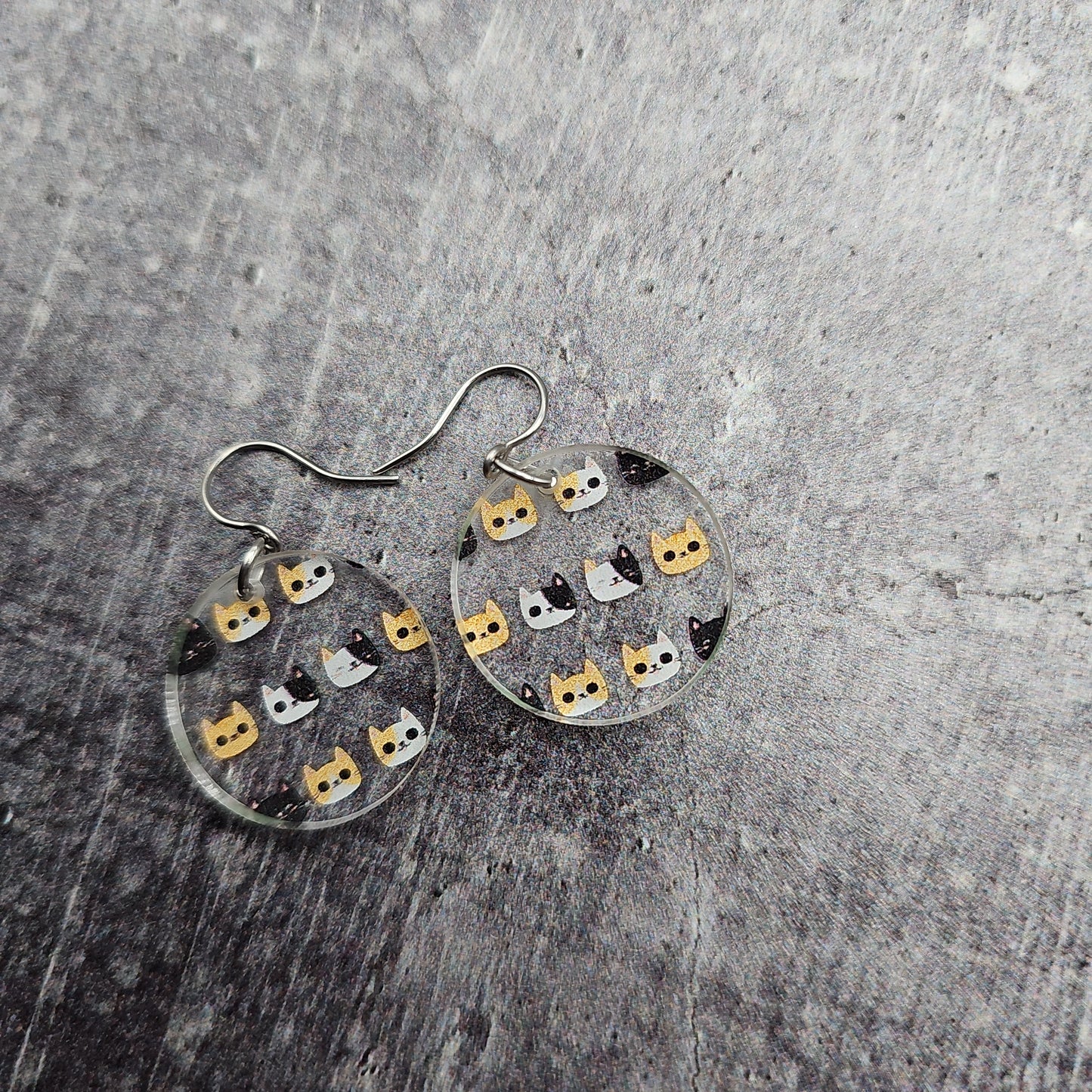 Cat Head Print Earrings (8 styles)