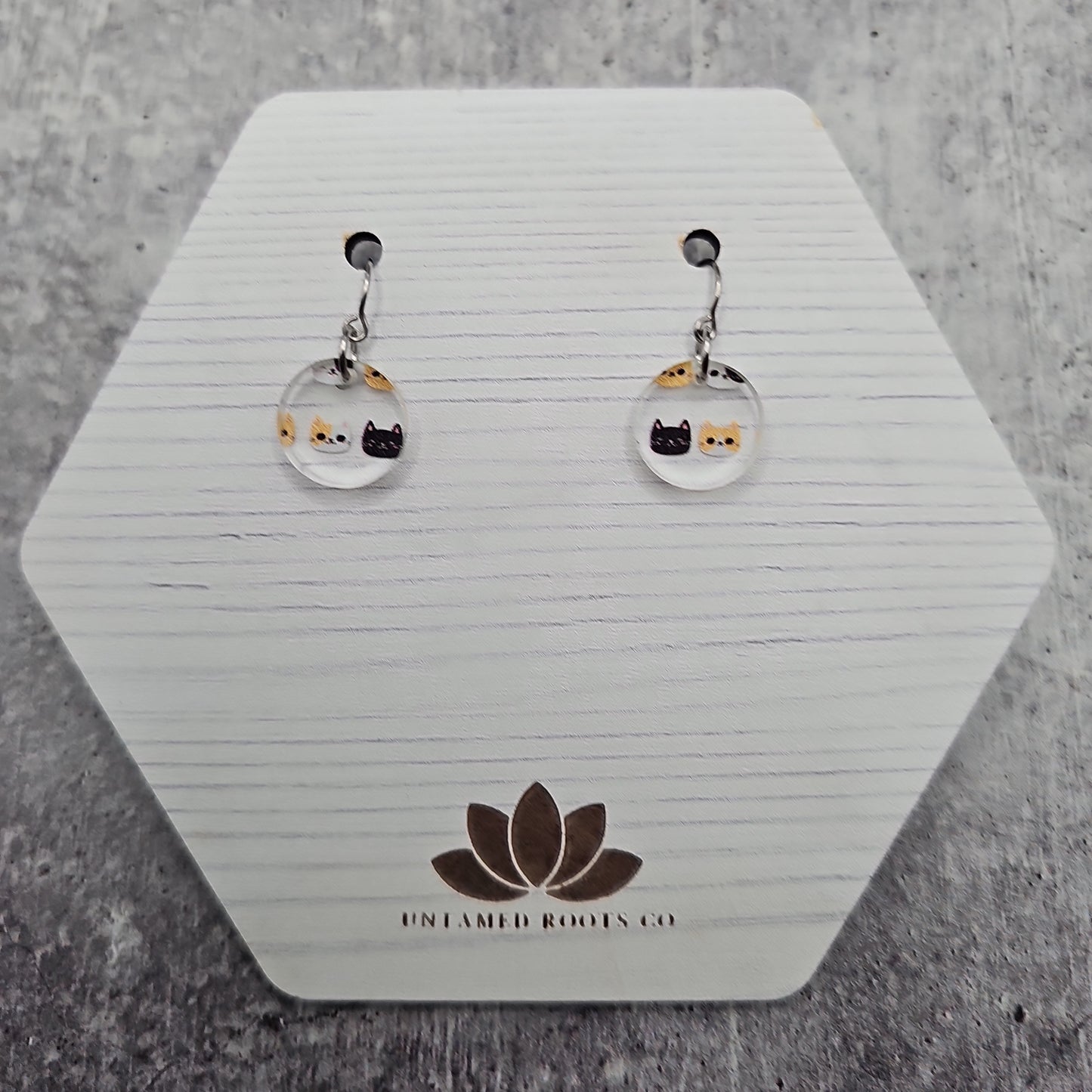 Cat Head Print Earrings (8 styles)