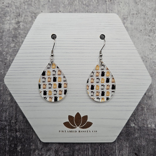 Cat Body Print Earrings (8 styles)