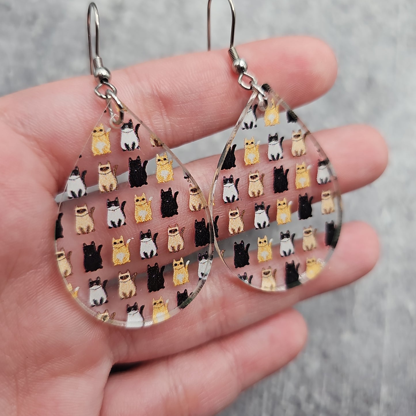 Cat Body Print Earrings (8 styles)