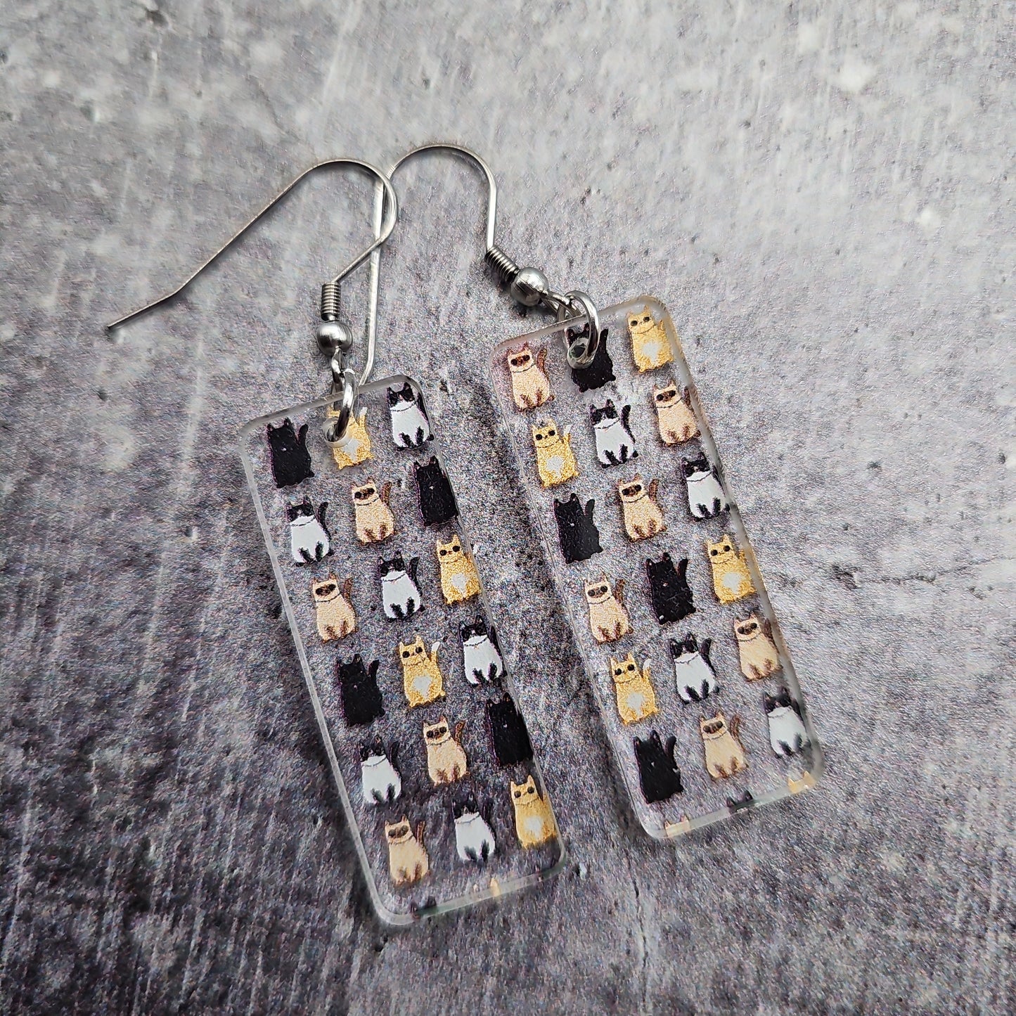 Cat Body Print Earrings (8 styles)