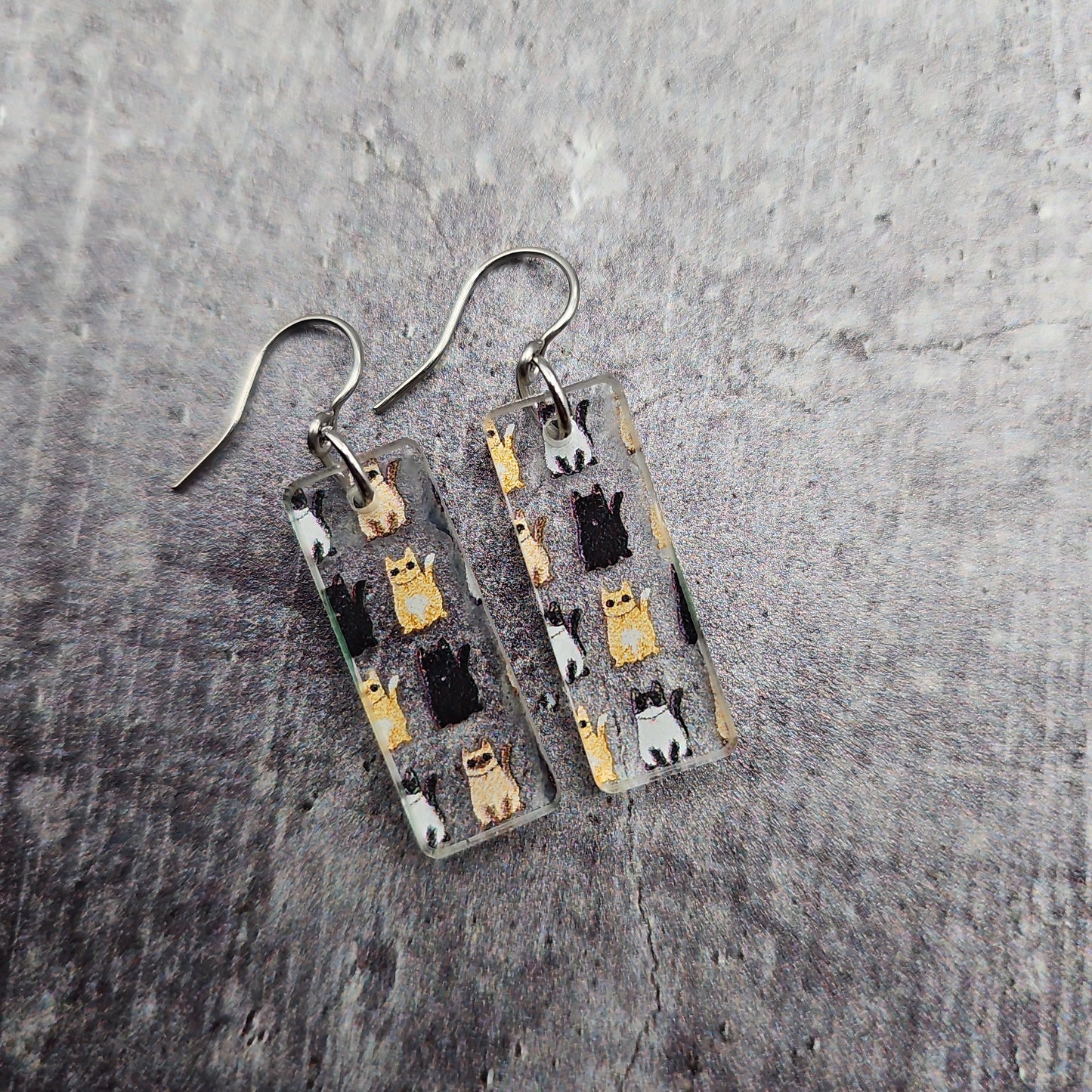 Cat Body Print Earrings (8 styles)