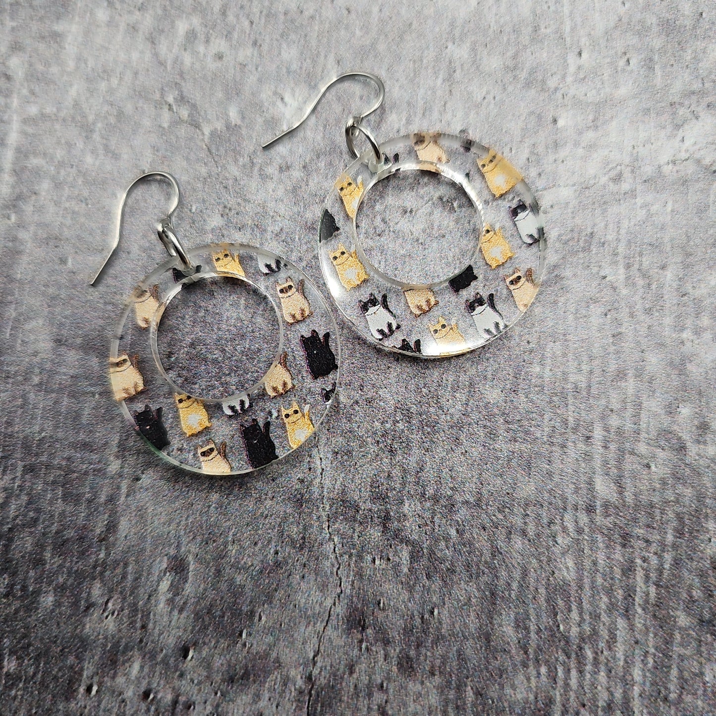 Cat Body Print Earrings (8 styles)