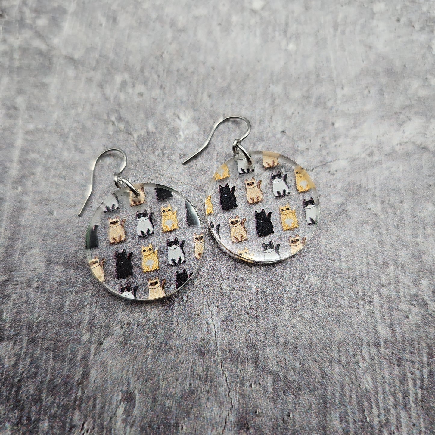 Cat Body Print Earrings (8 styles)