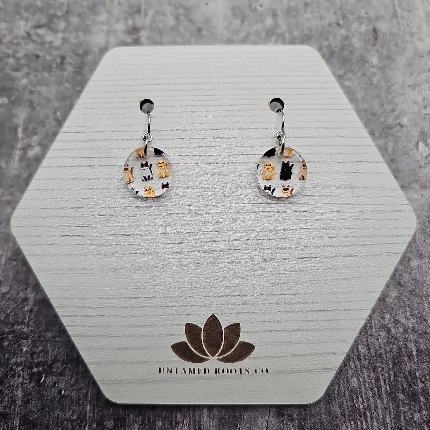 Cat Body Print Earrings (8 styles)