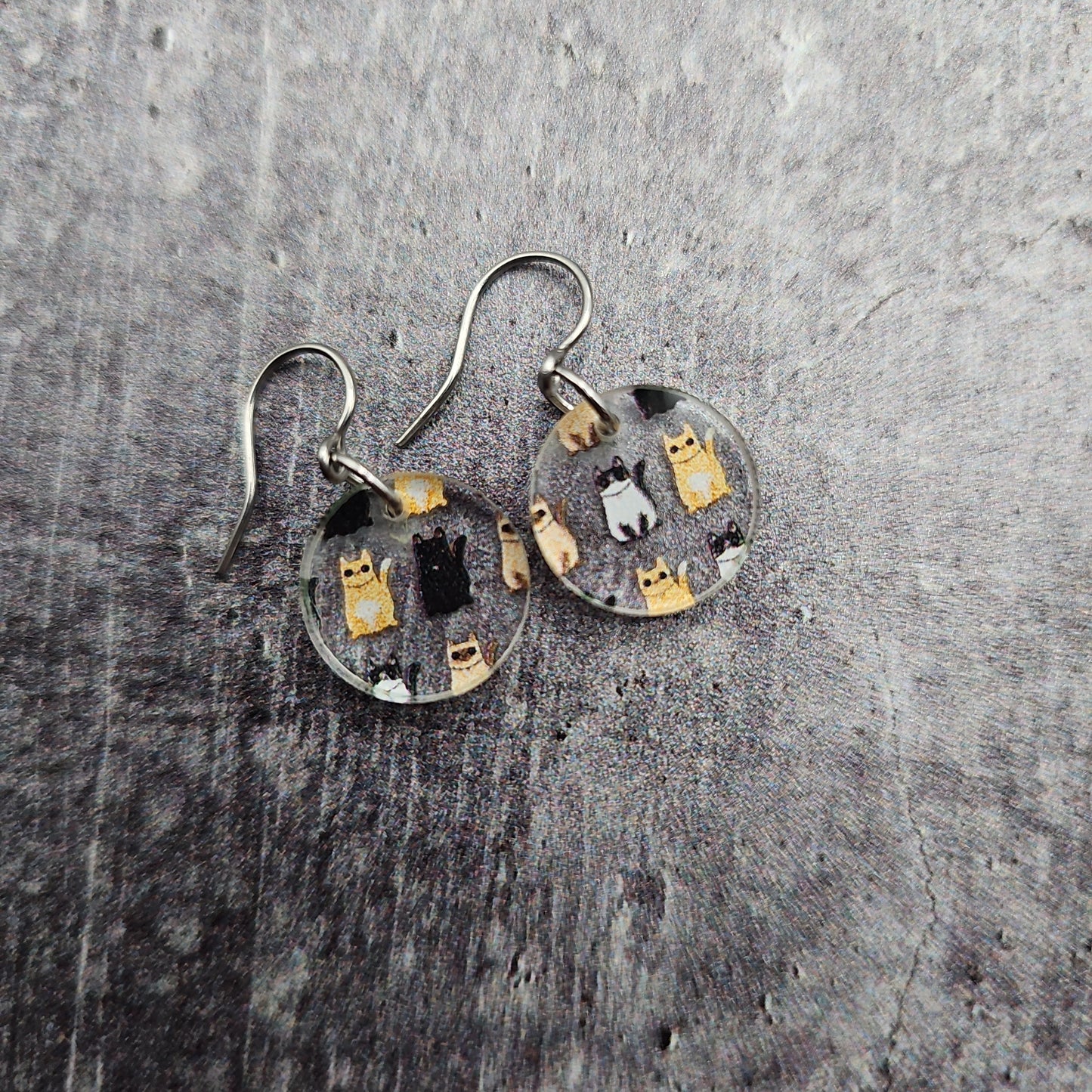 Cat Body Print Earrings (8 styles)