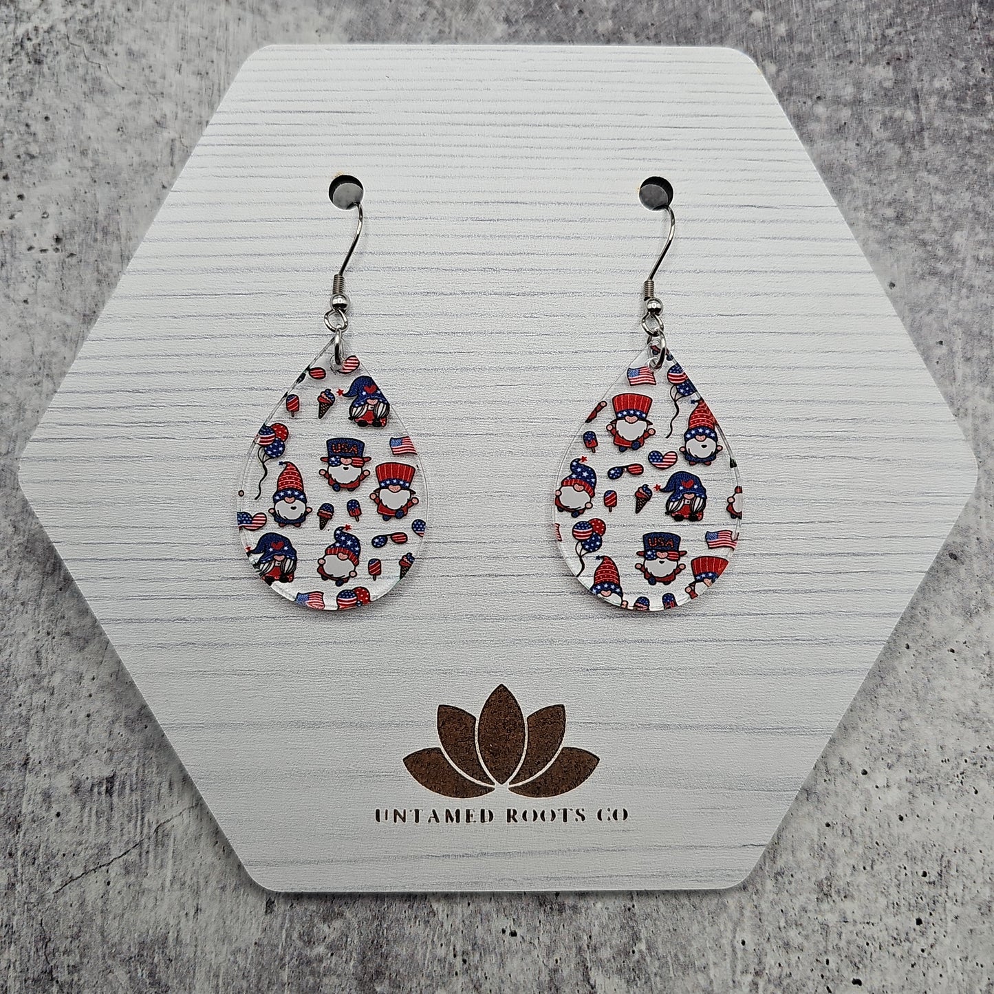 Patriotic Gnome Earrings (8 styles)