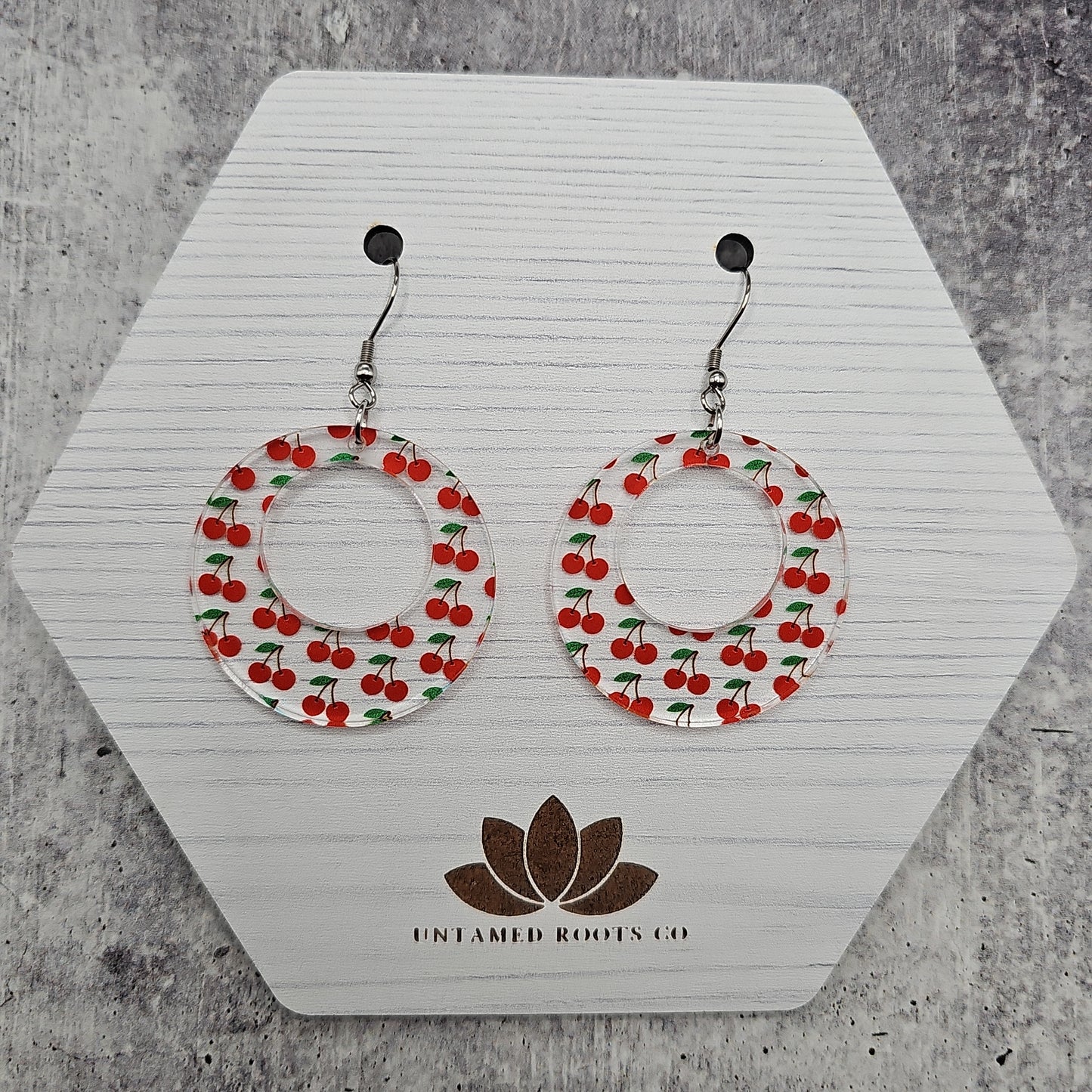 Cherry Print Earrings (8 styles)