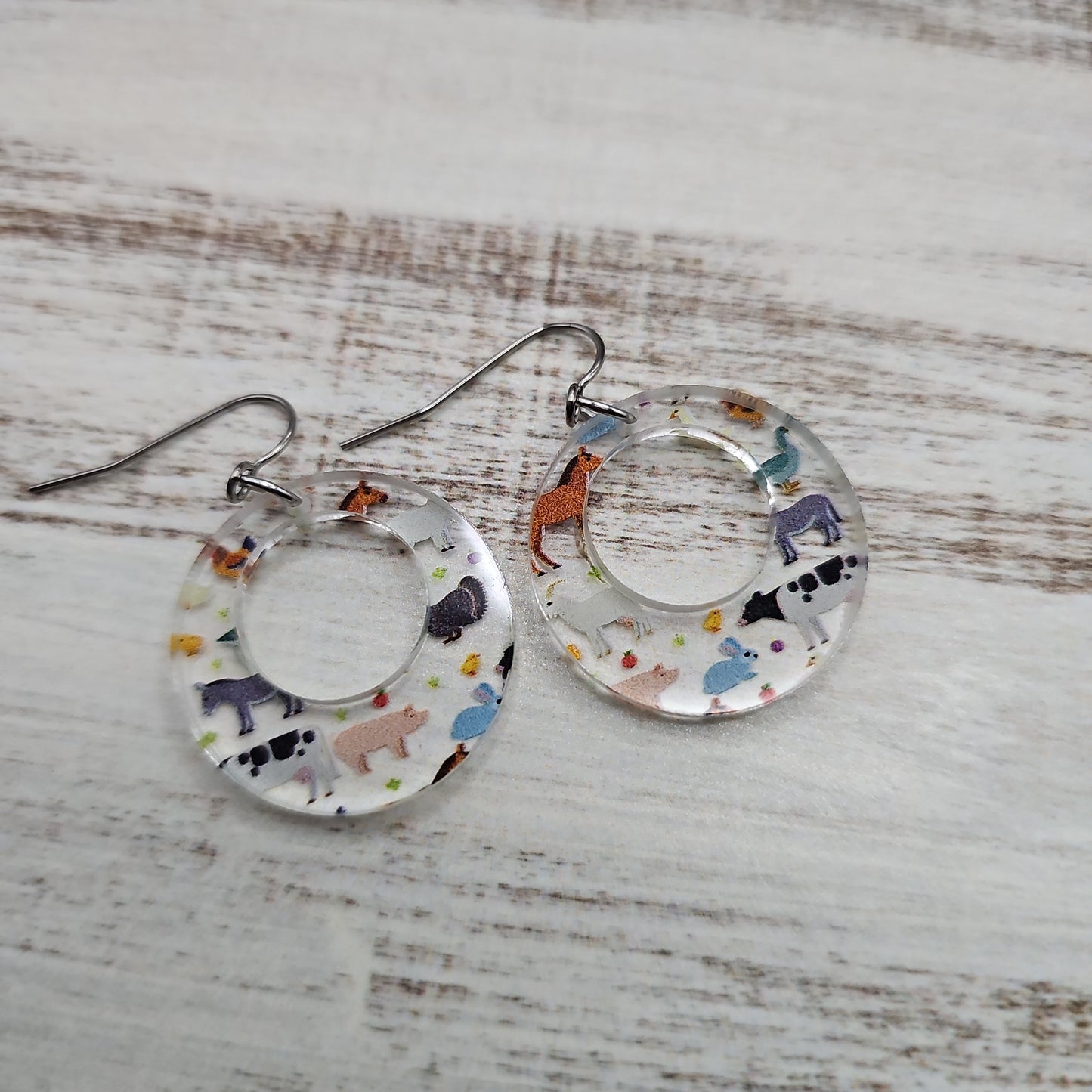 Farm Animal Print Earrings (8 styles)
