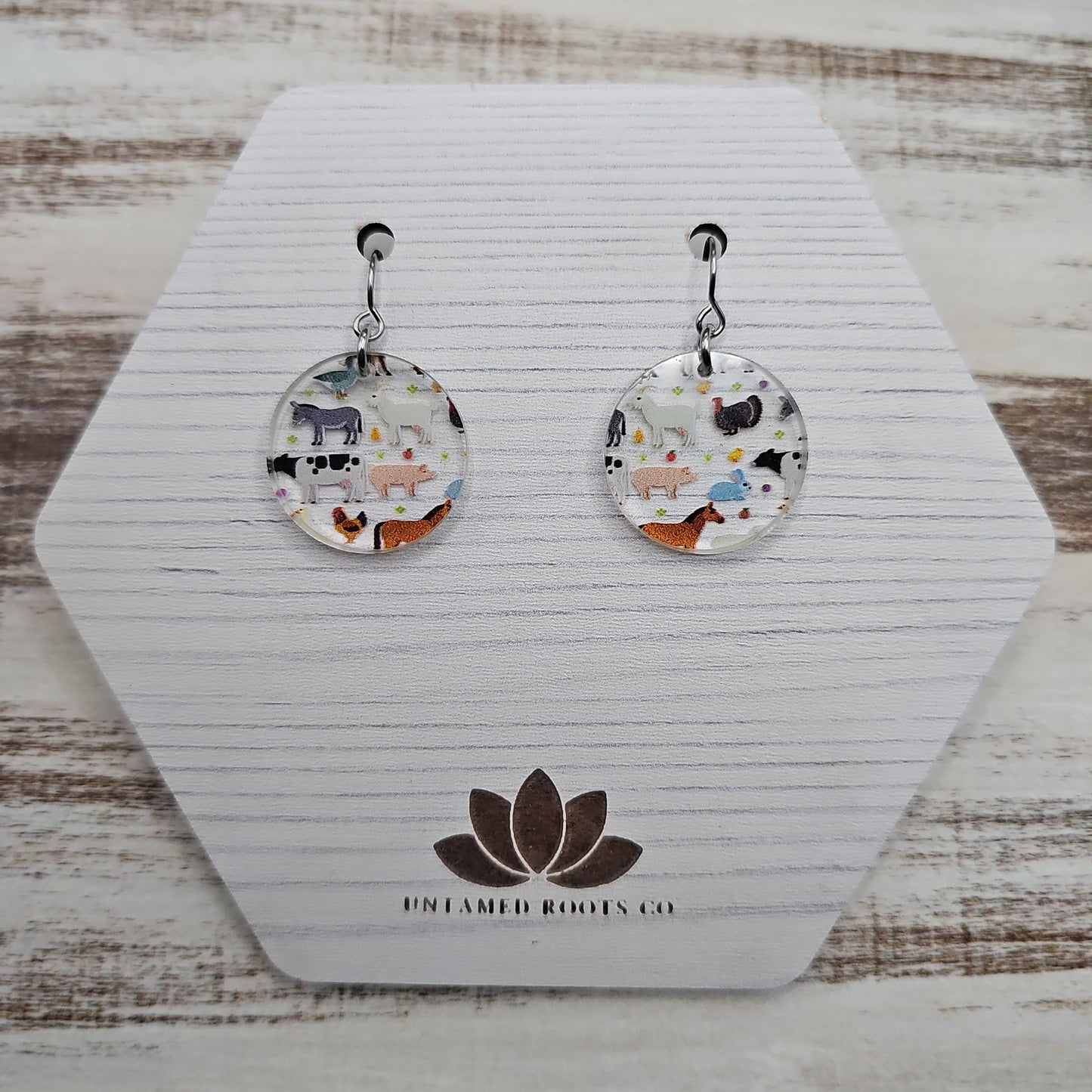 Farm Animal Print Earrings (8 styles)