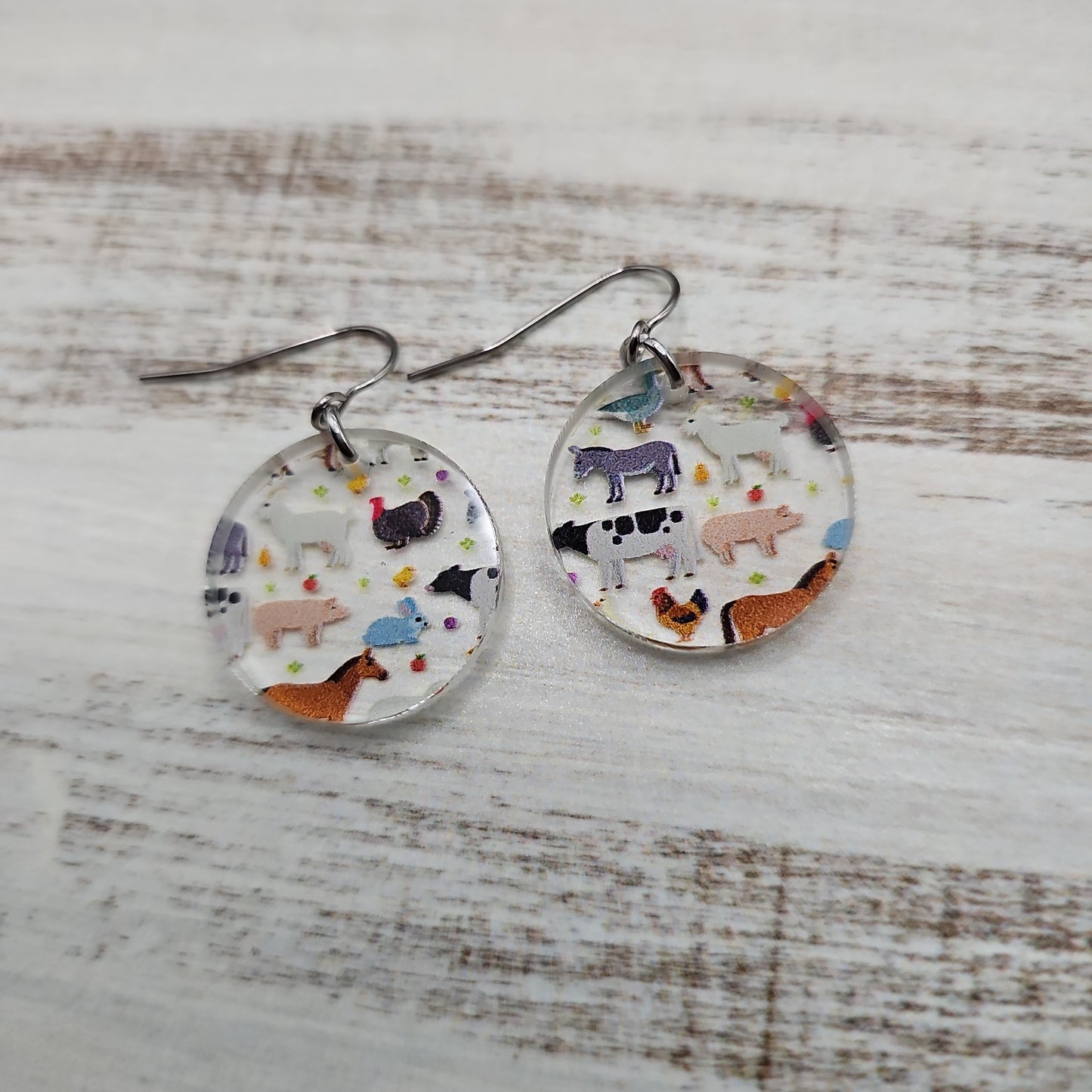 Farm Animal Print Earrings (8 styles)
