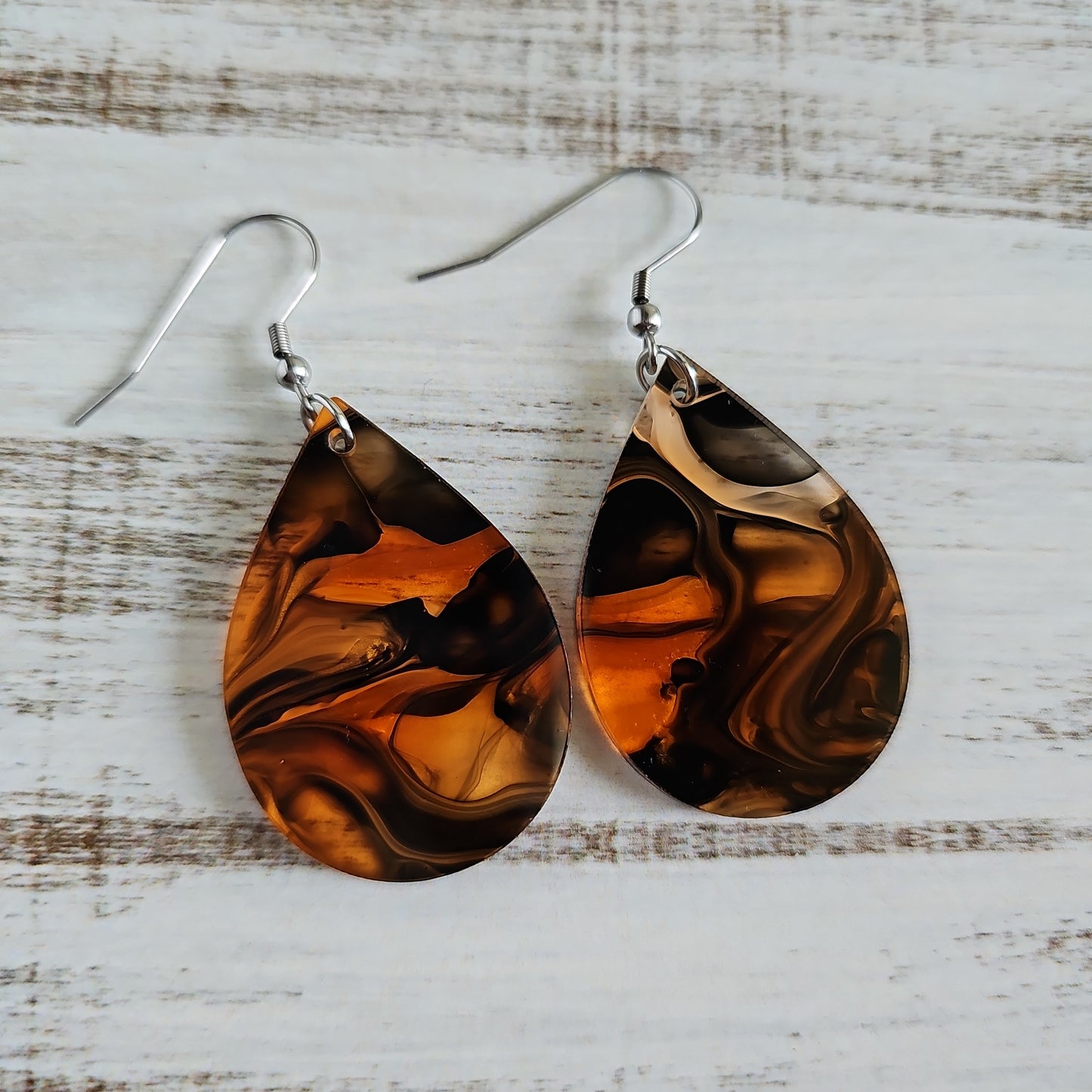 Orange & Black Swirl Earrings (8 styles)