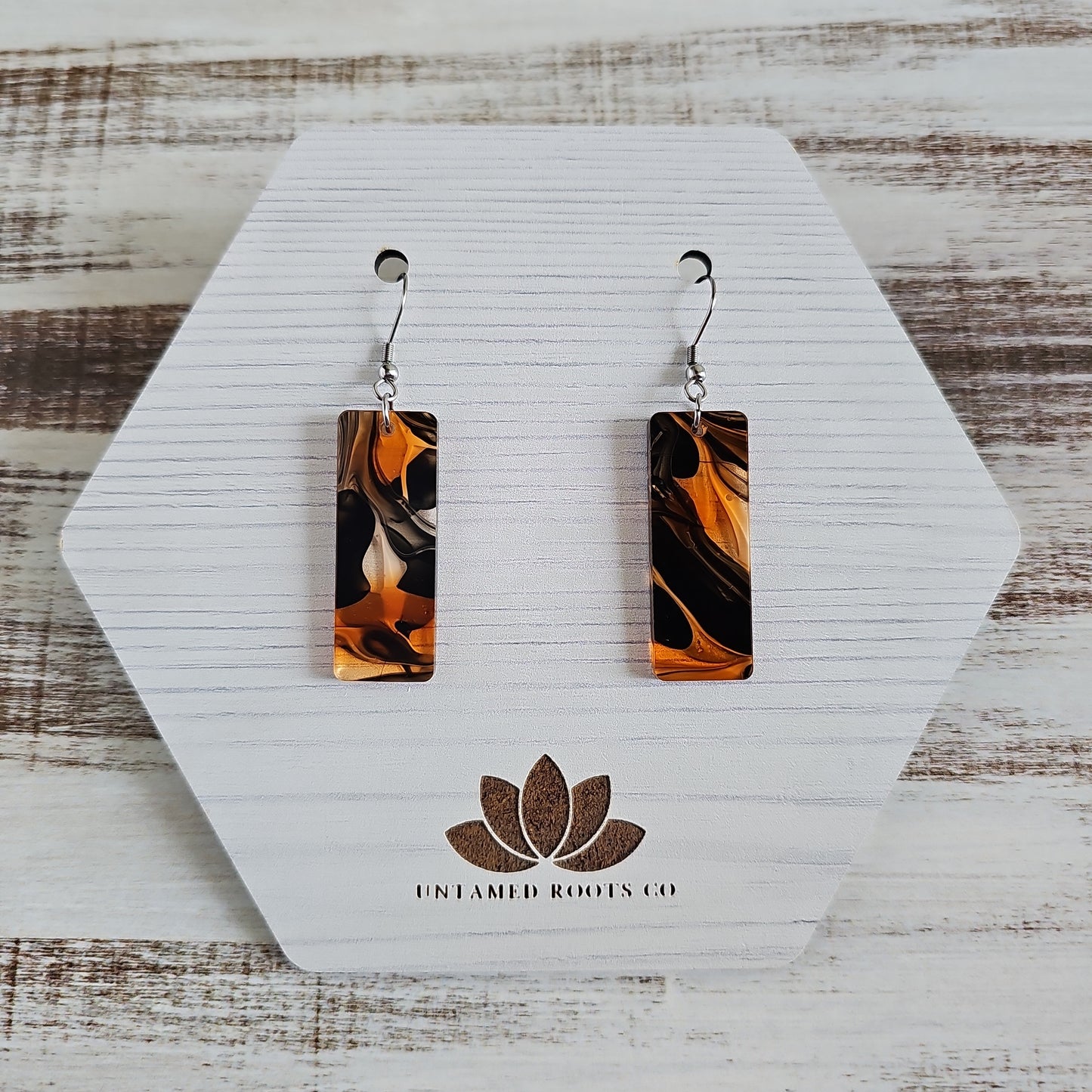Orange & Black Swirl Earrings (8 styles)