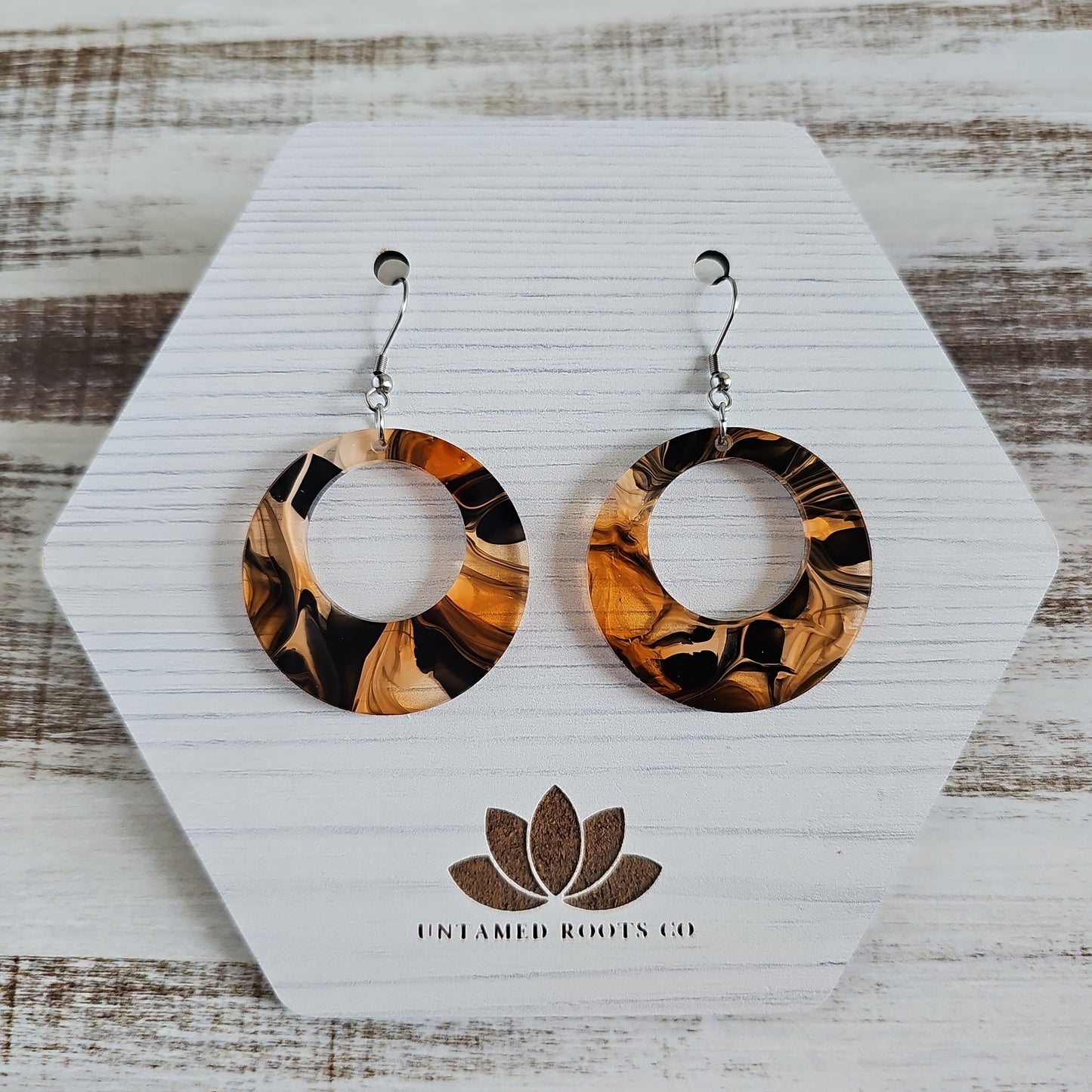 Orange & Black Swirl Earrings (8 styles)