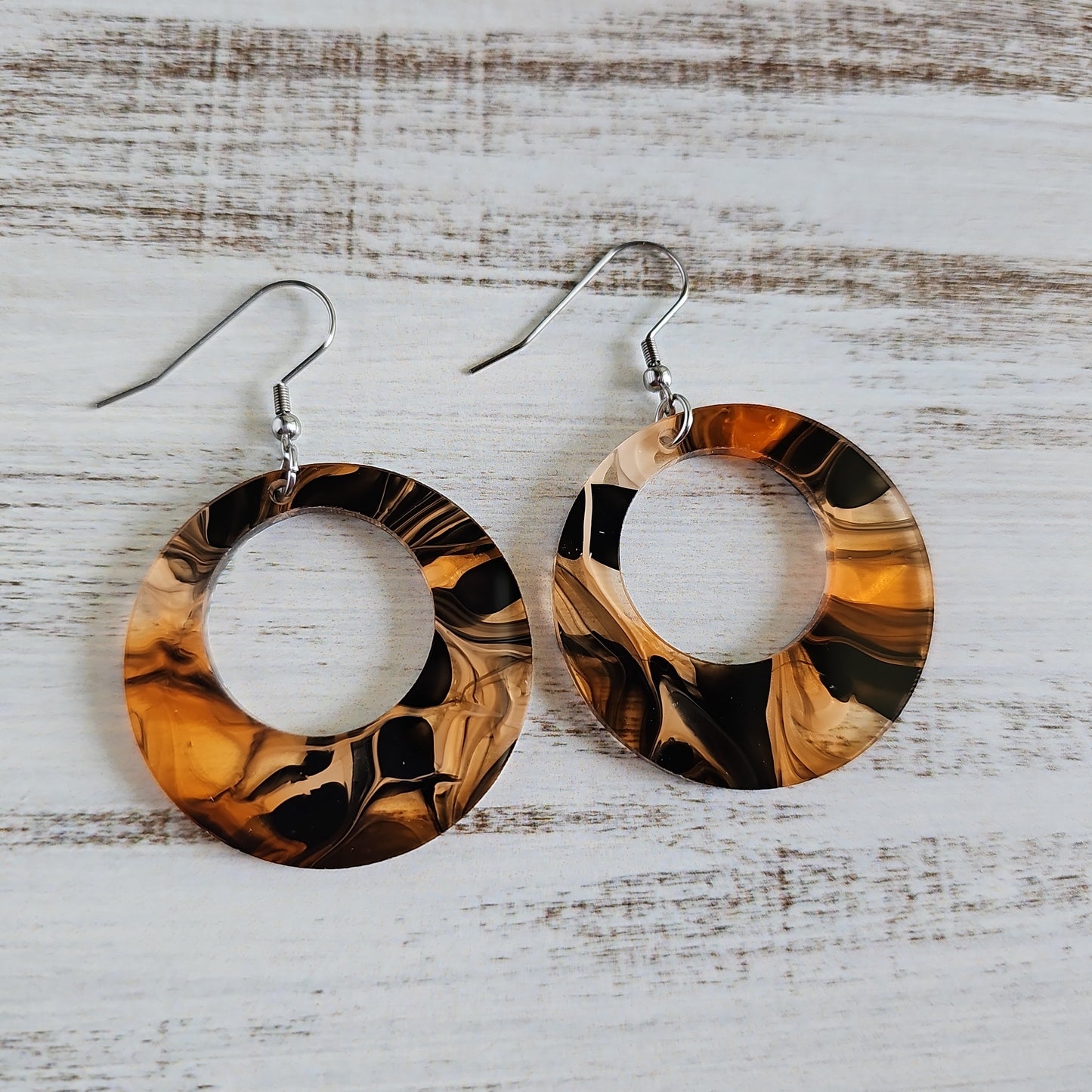Orange & Black Swirl Earrings (8 styles)