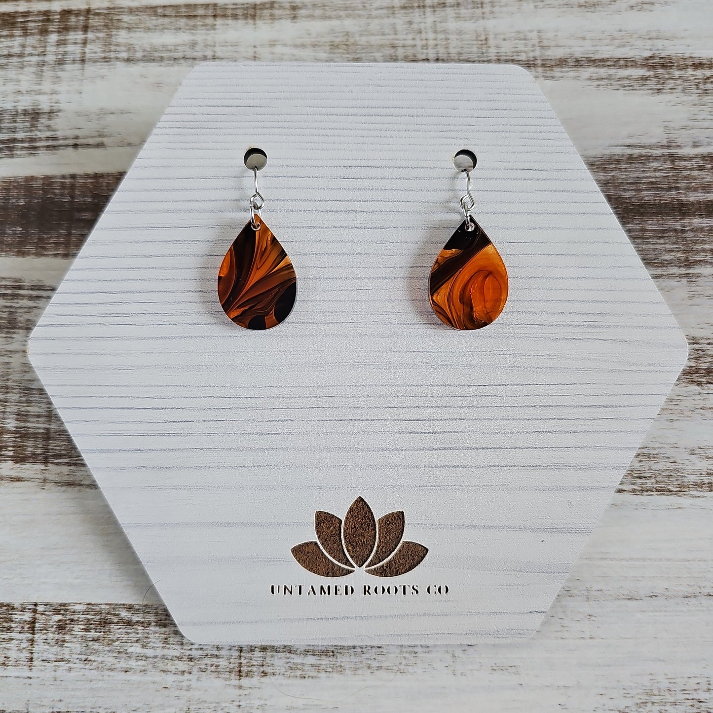 Orange & Black Swirl Earrings (8 styles)