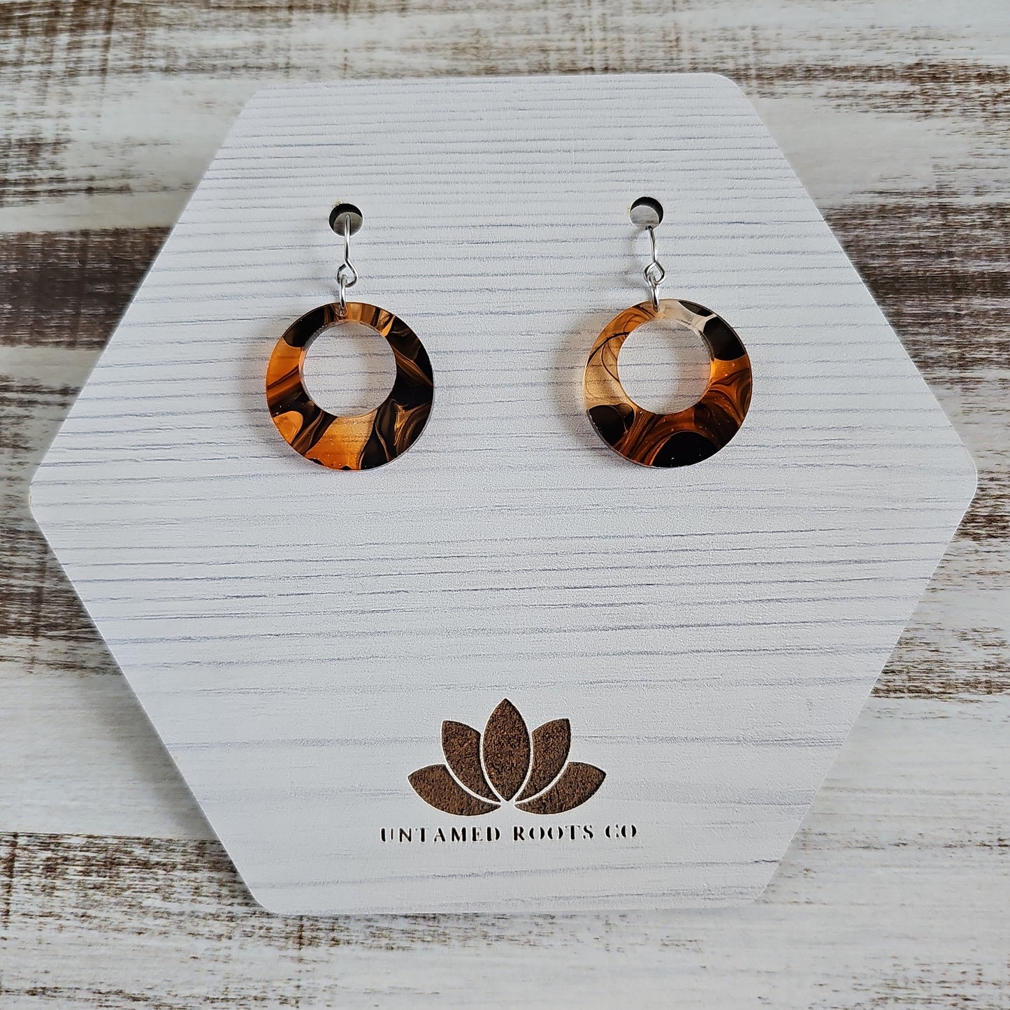 Orange & Black Swirl Earrings (8 styles)