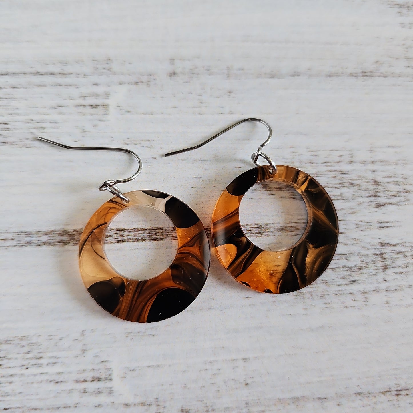 Orange & Black Swirl Earrings (8 styles)