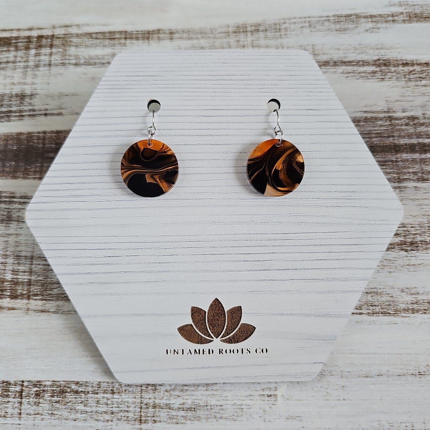 Orange & Black Swirl Earrings (8 styles)