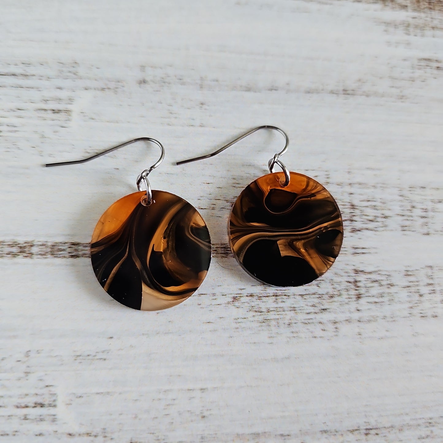 Orange & Black Swirl Earrings (8 styles)