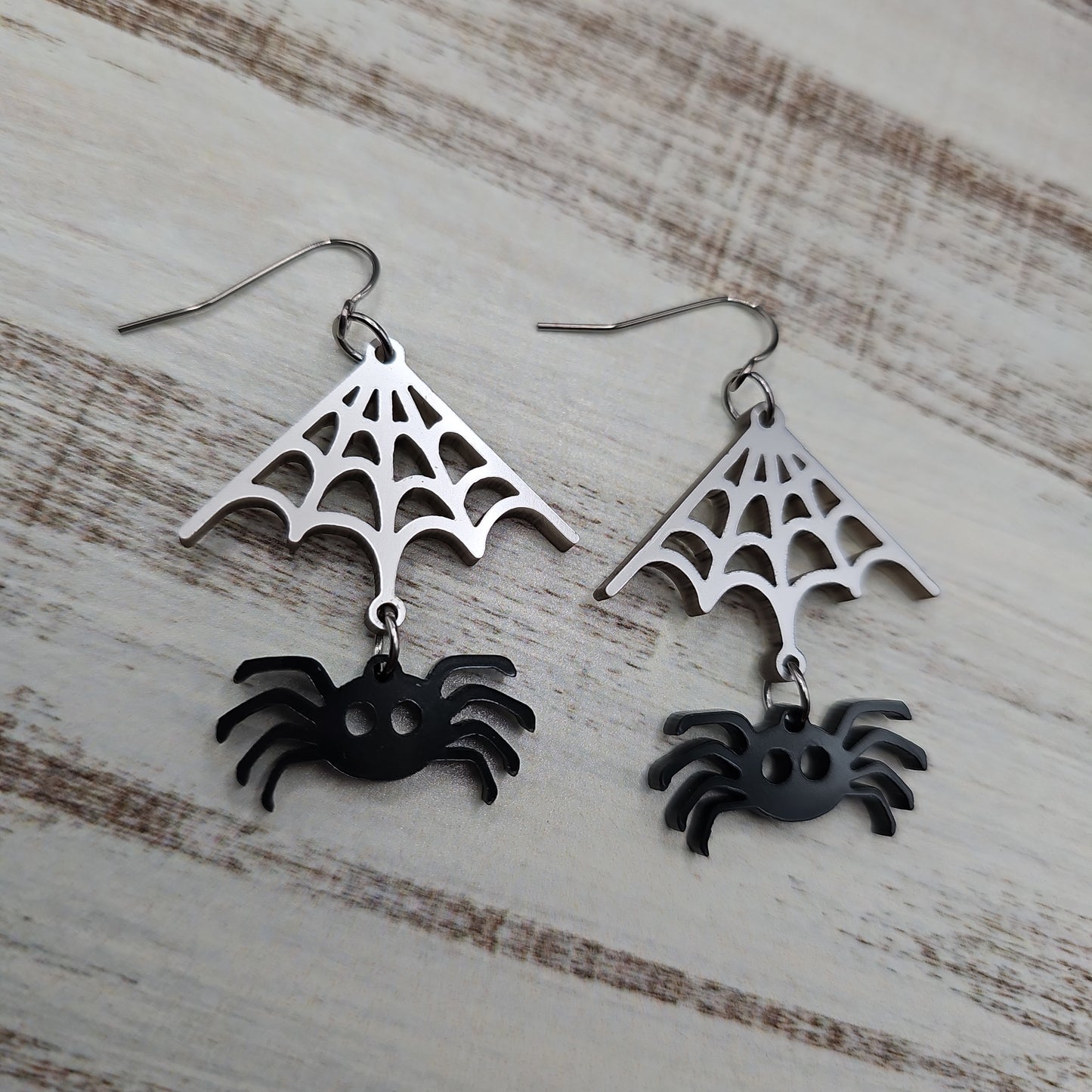 Spider & Web Earrings