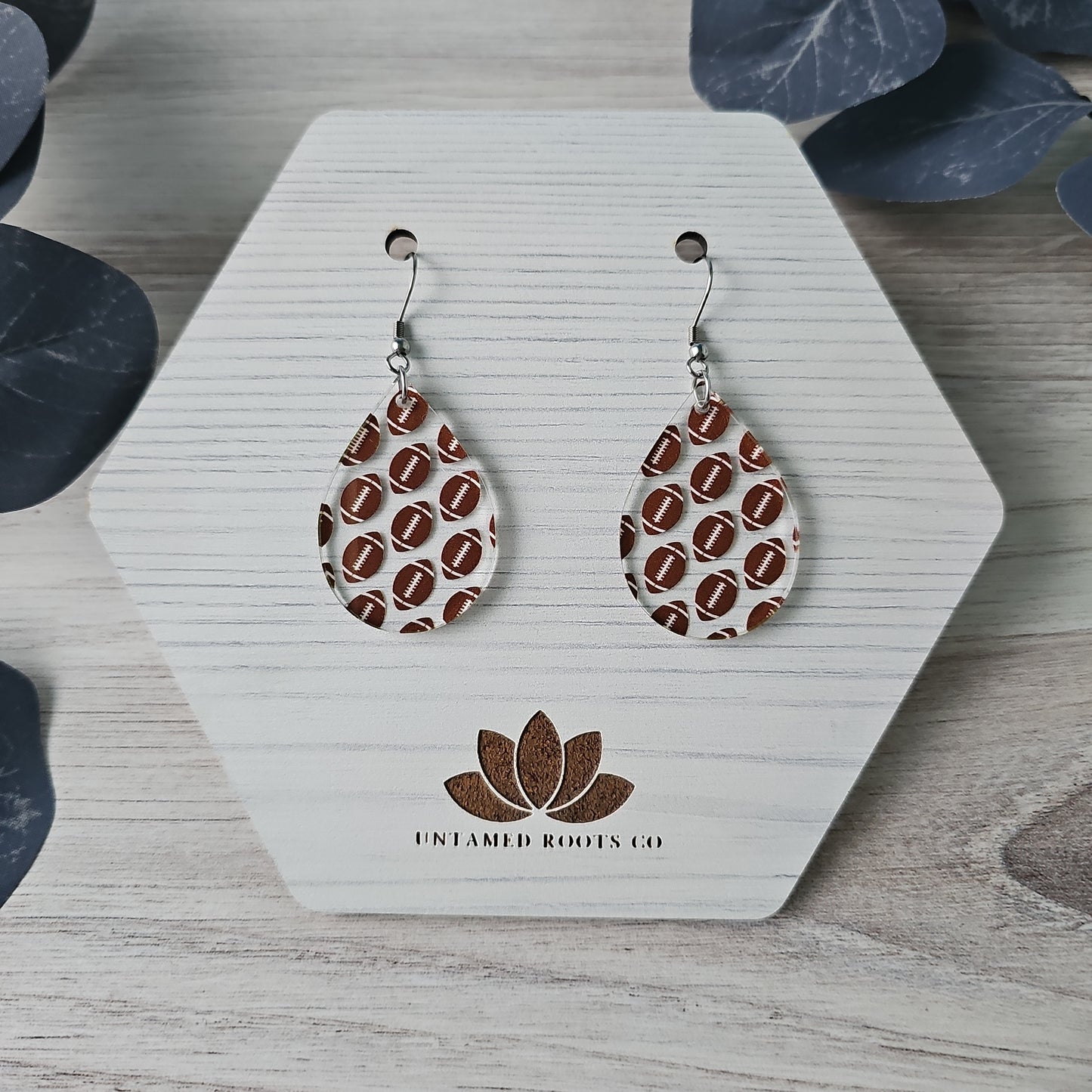 Football Print Earrings (8 styles)