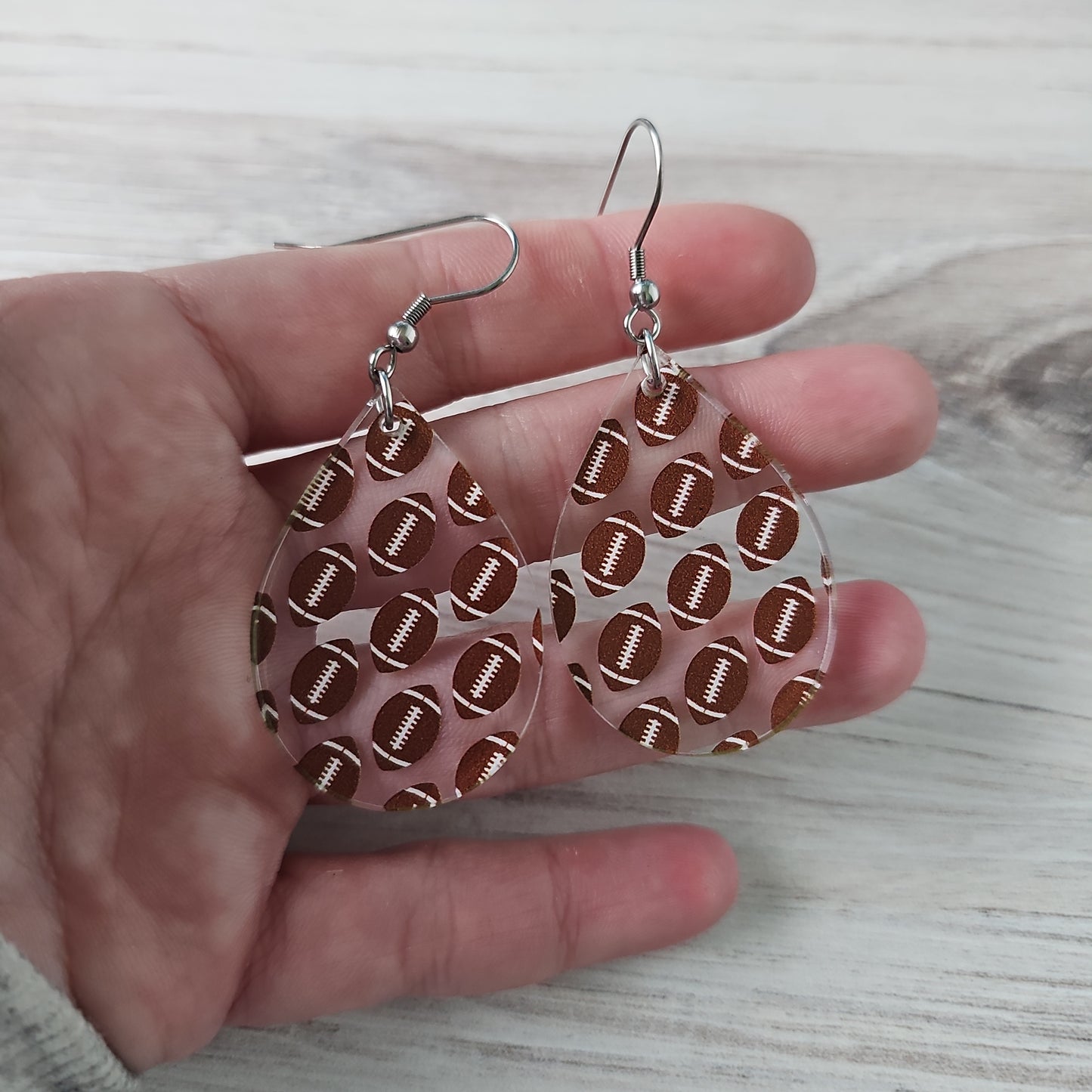 Football Print Earrings (8 styles)