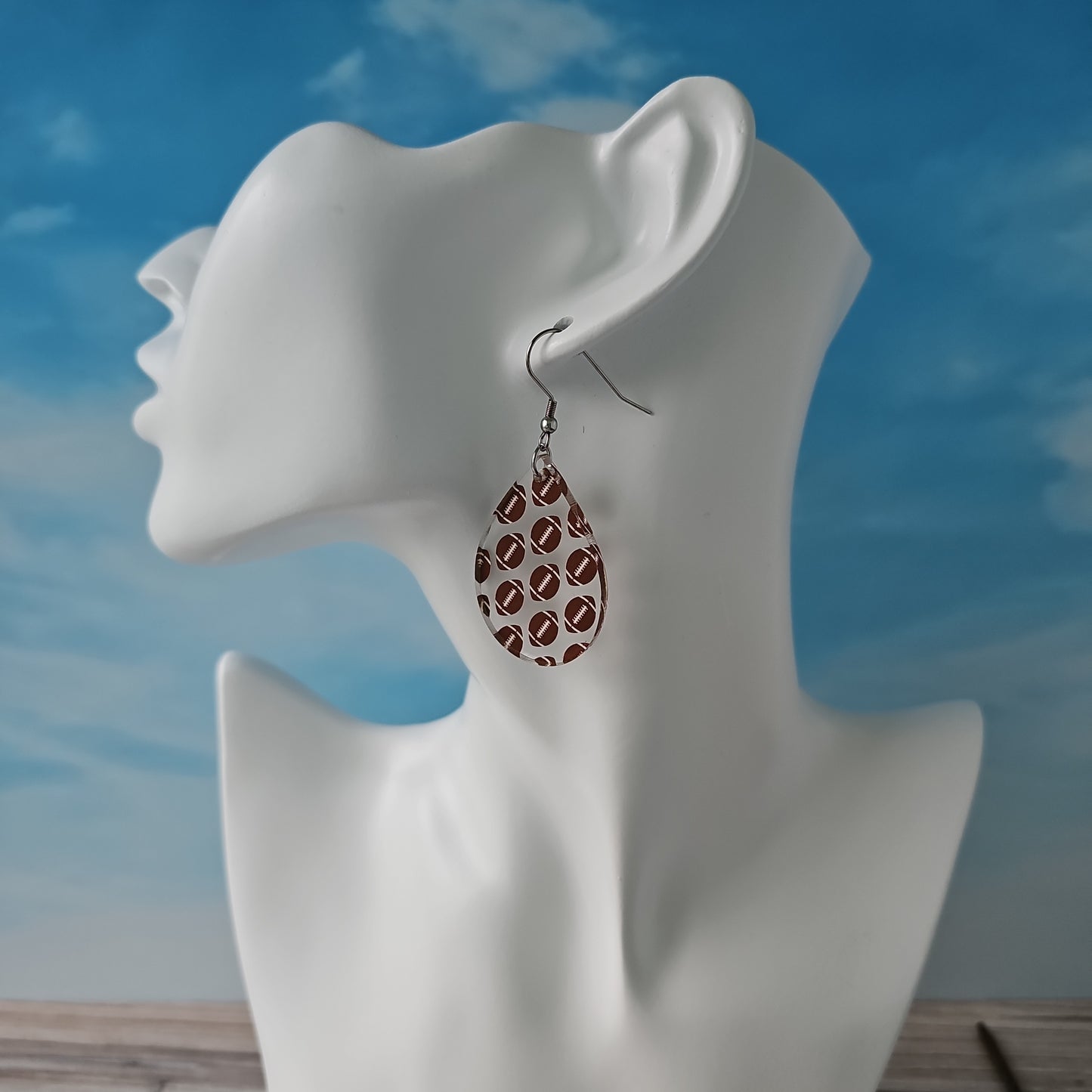 Football Print Earrings (8 styles)