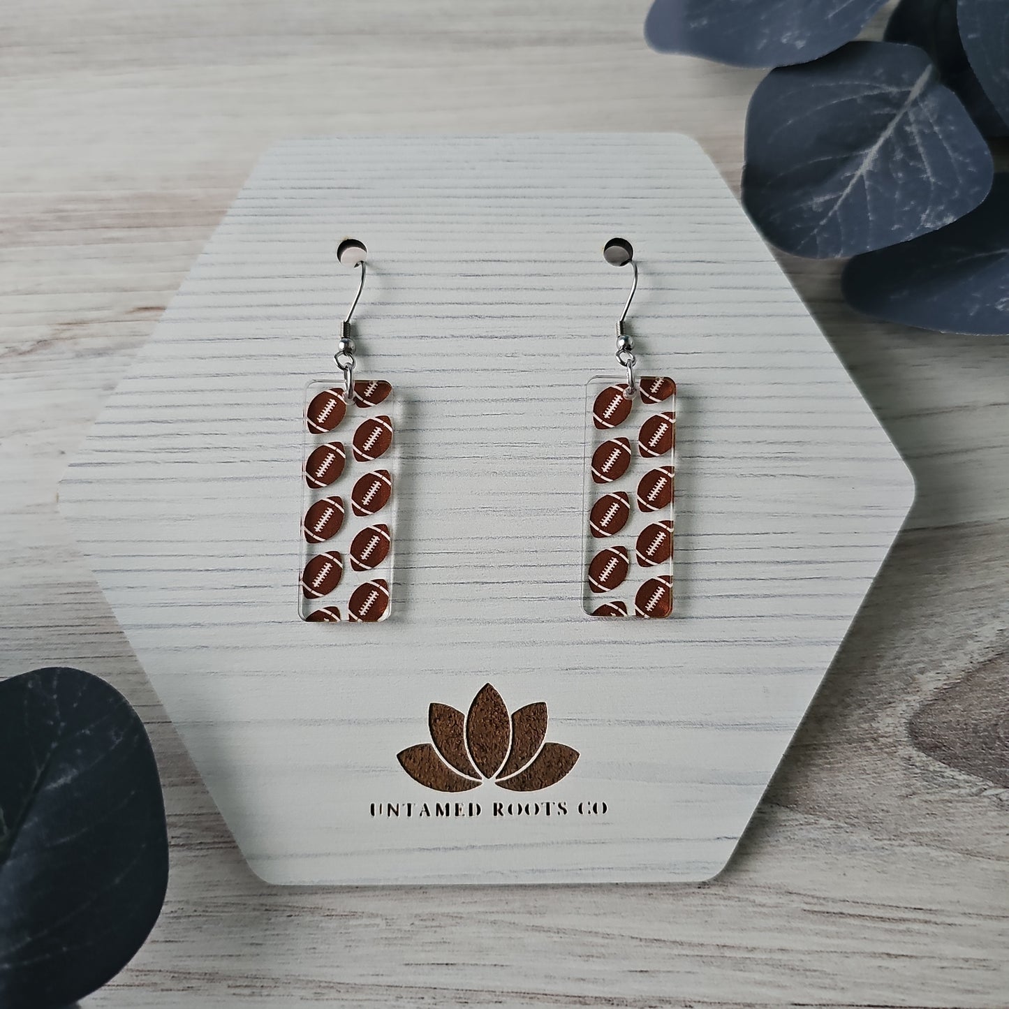 Football Print Earrings (8 styles)