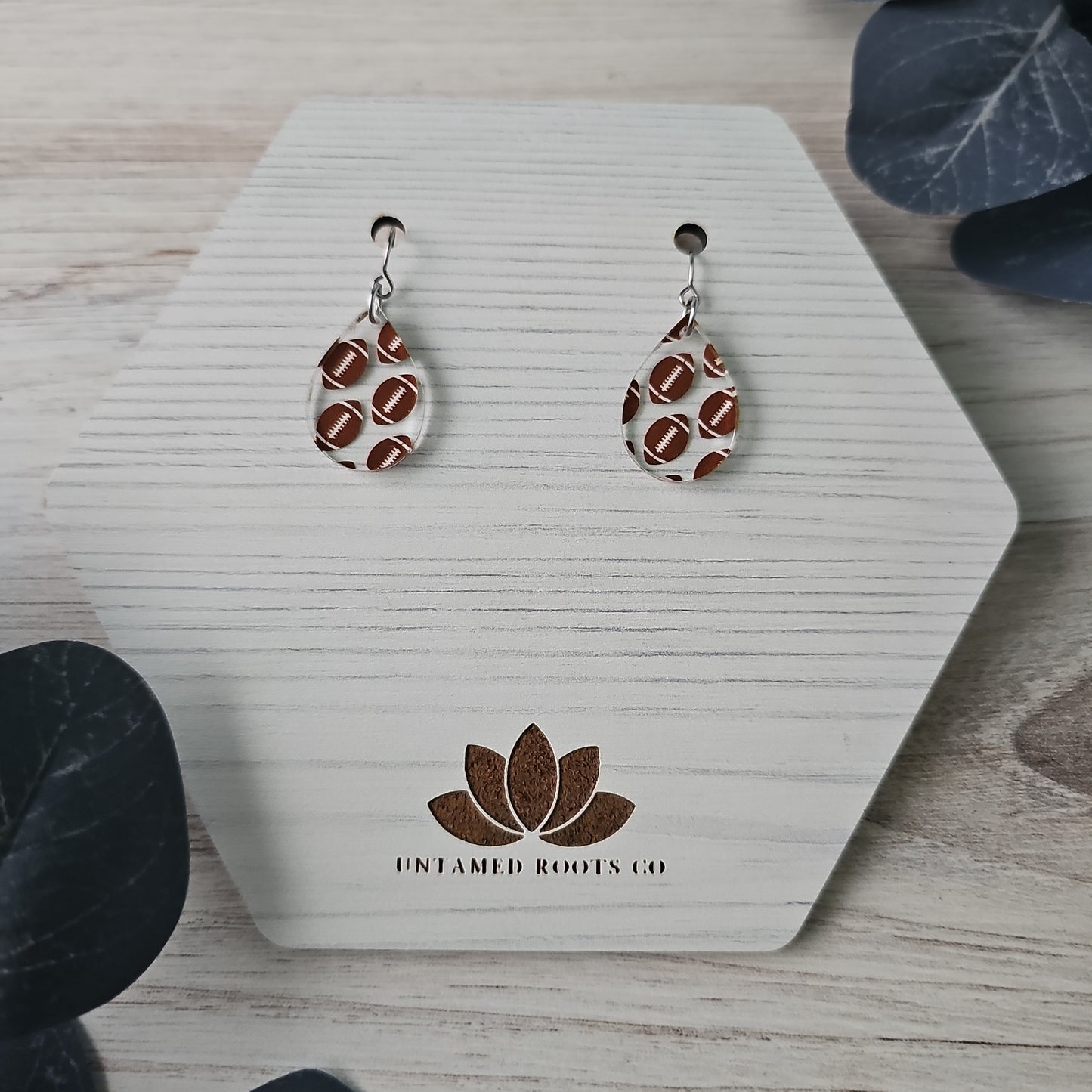 Football Print Earrings (8 styles)