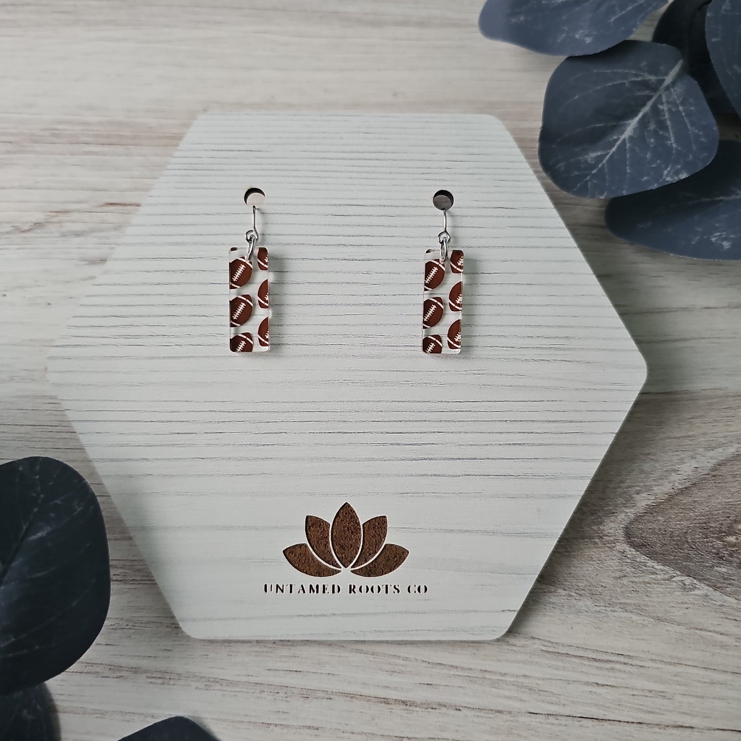 Football Print Earrings (8 styles)