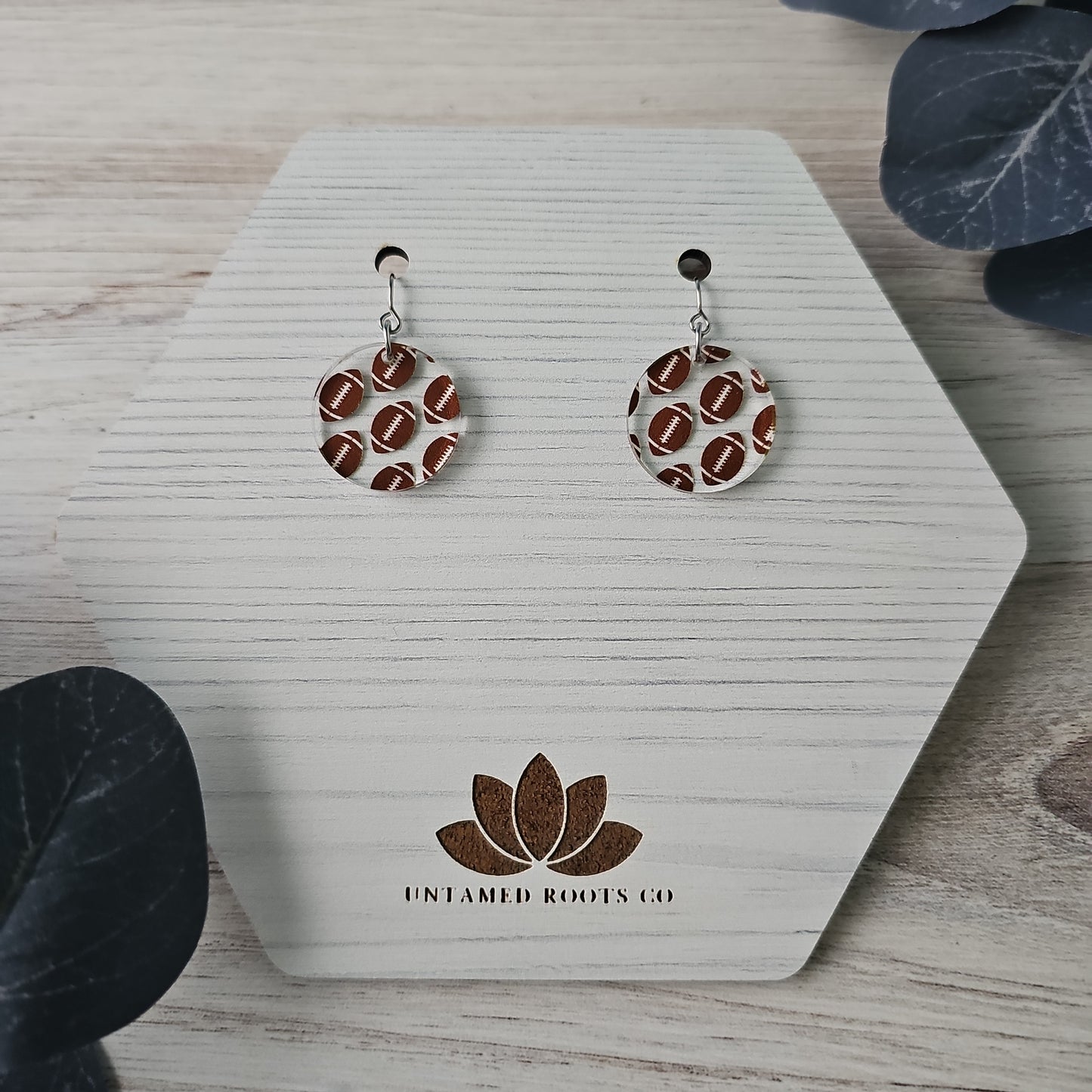 Football Print Earrings (8 styles)