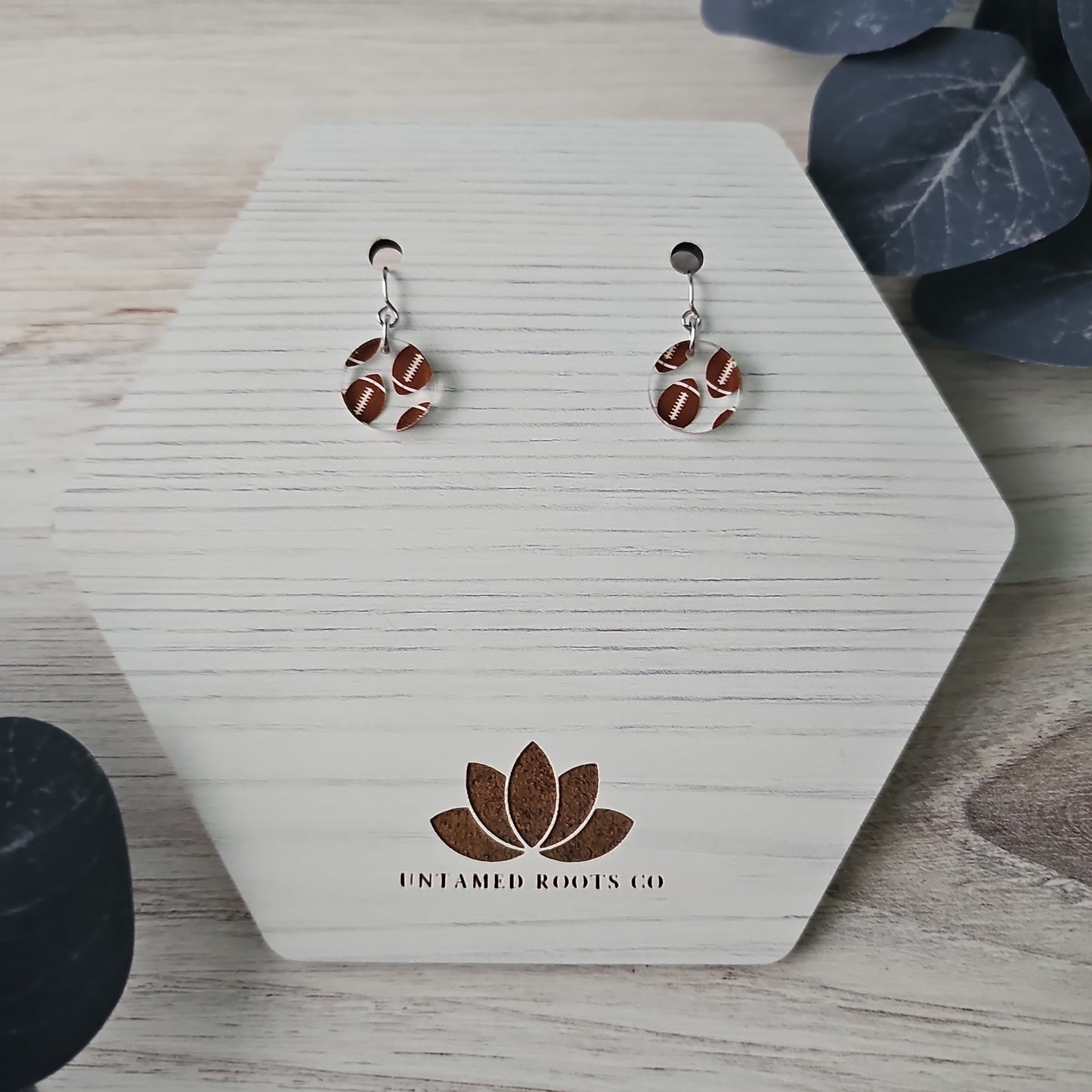 Football Print Earrings (8 styles)