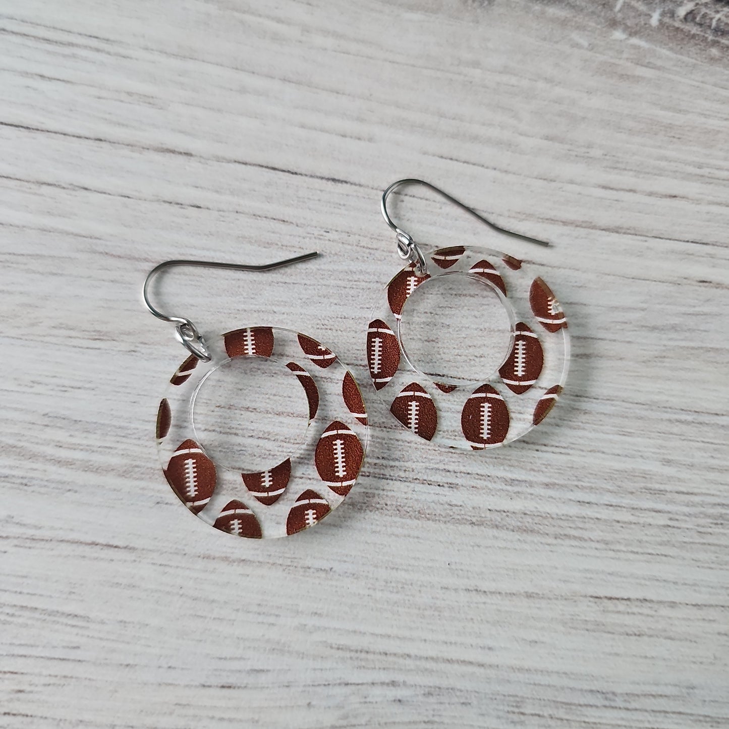 Football Print Earrings (8 styles)