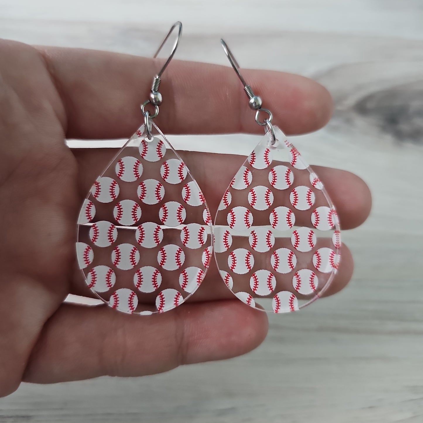 Baseball Print Earrings (8 styles)