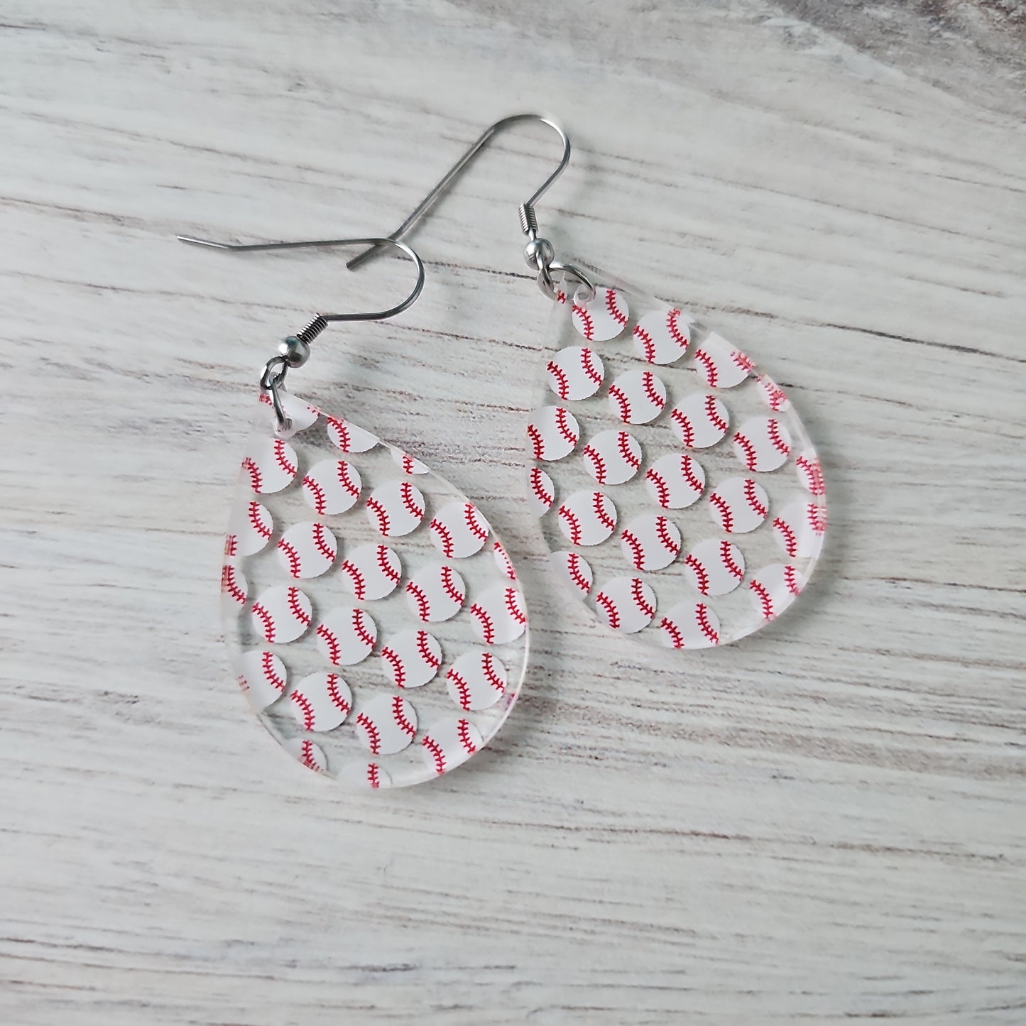 Baseball Print Earrings (8 styles)