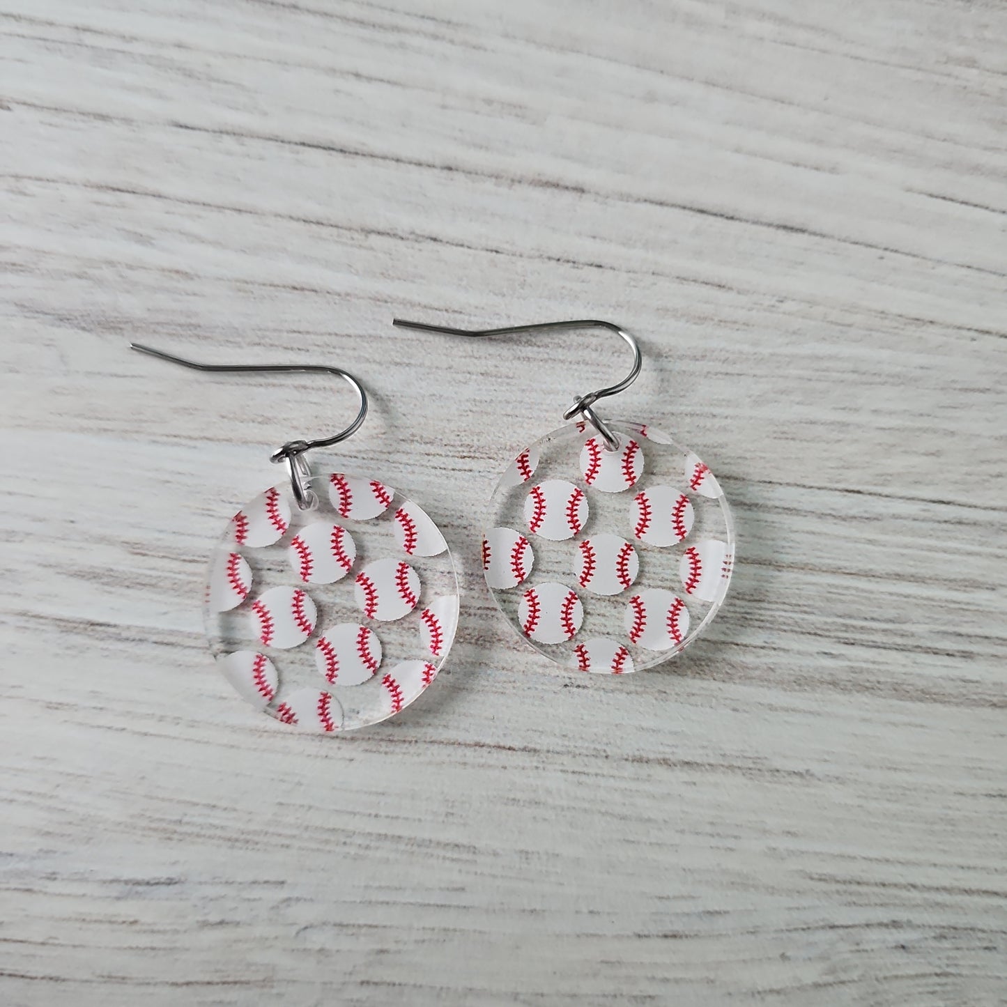 Baseball Print Earrings (8 styles)