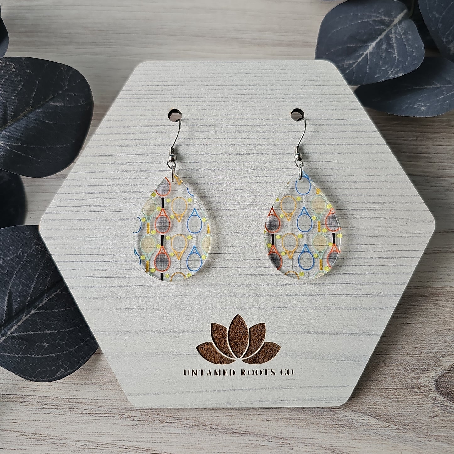 Tennis Print Earrings (8 styles)