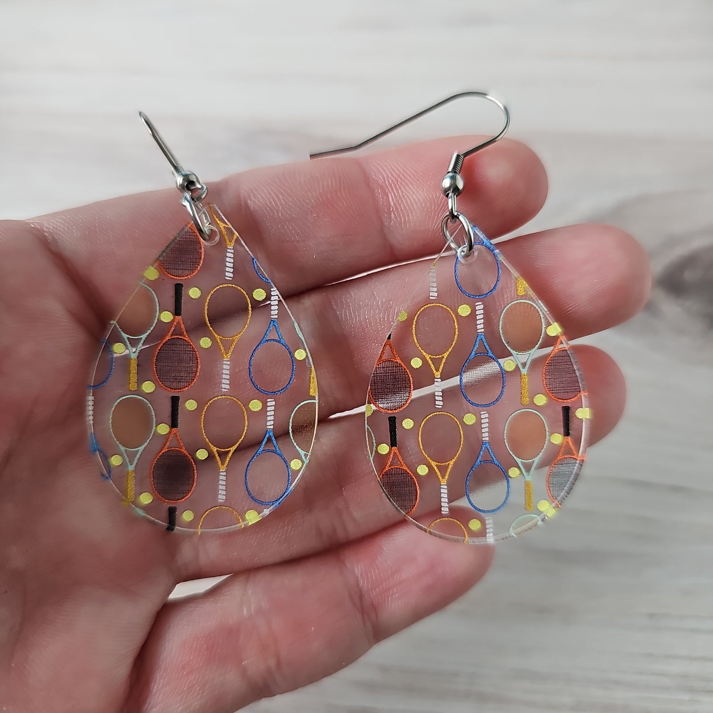 Tennis Print Earrings (8 styles)