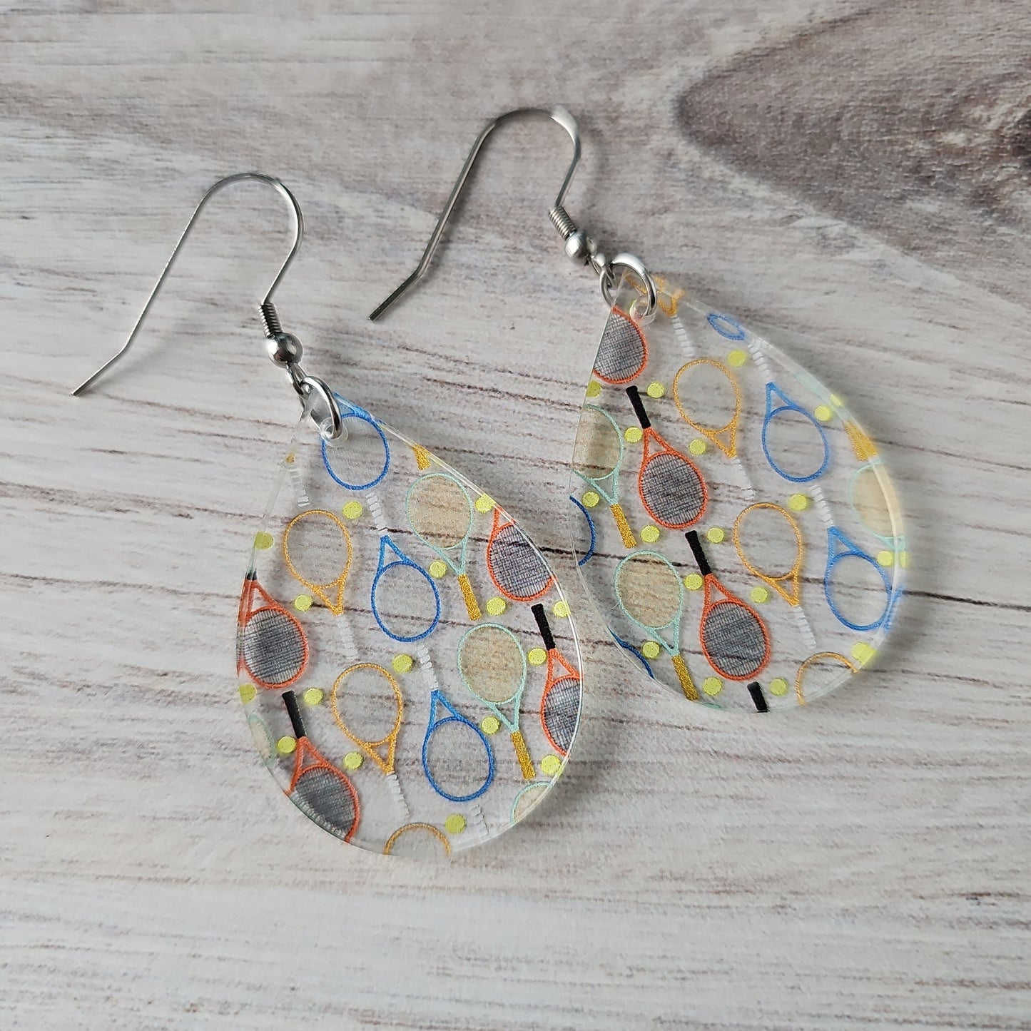 Tennis Print Earrings (8 styles)
