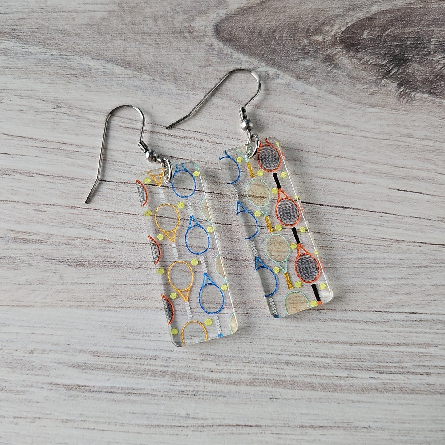Tennis Print Earrings (8 styles)