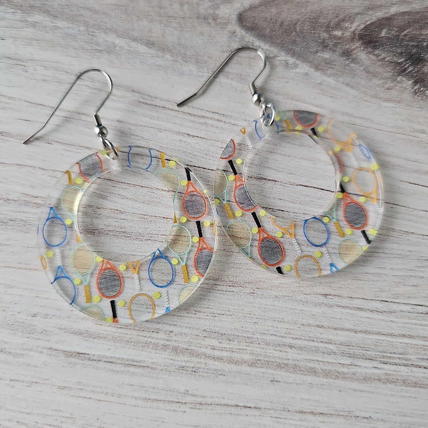 Tennis Print Earrings (8 styles)