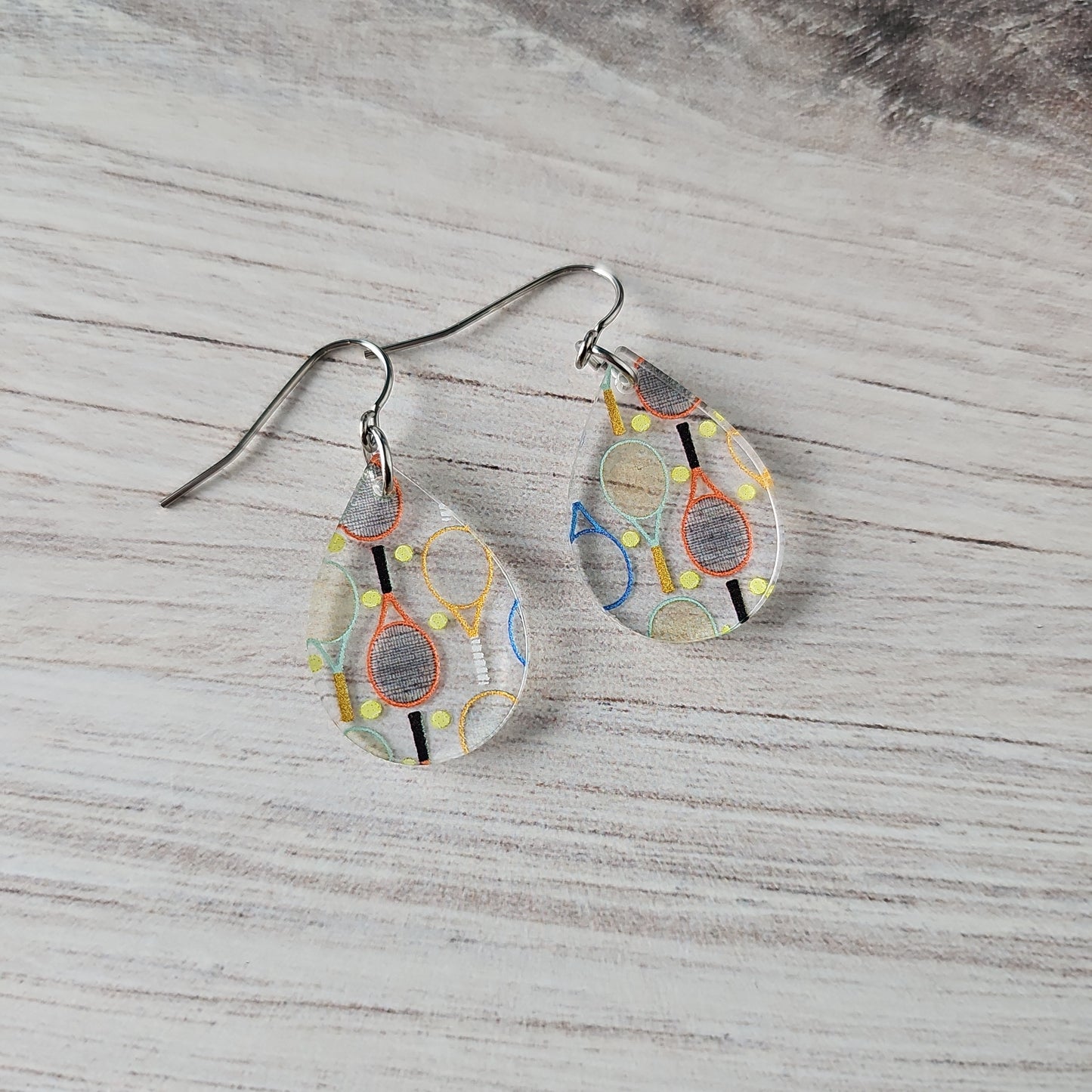 Tennis Print Earrings (8 styles)