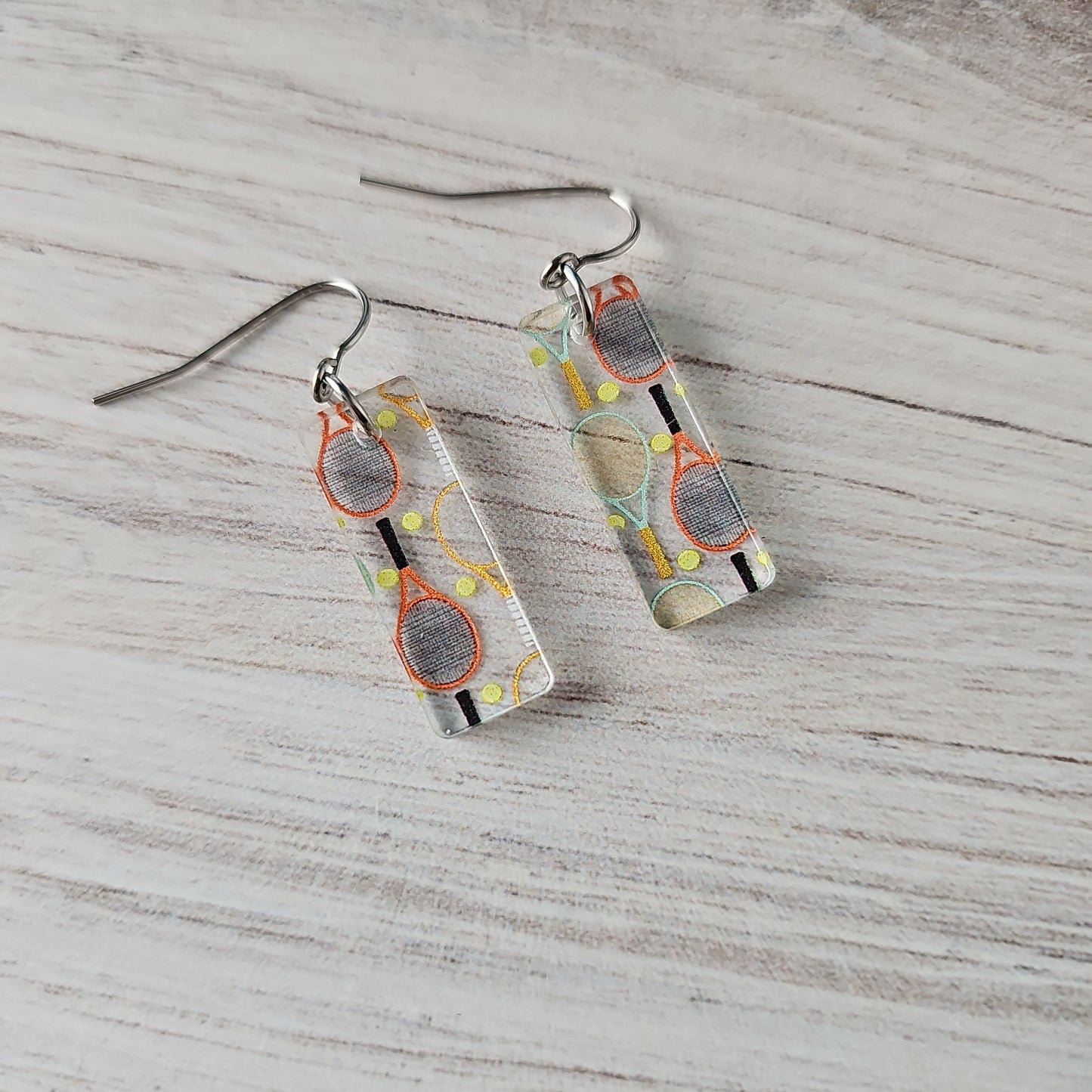 Tennis Print Earrings (8 styles)