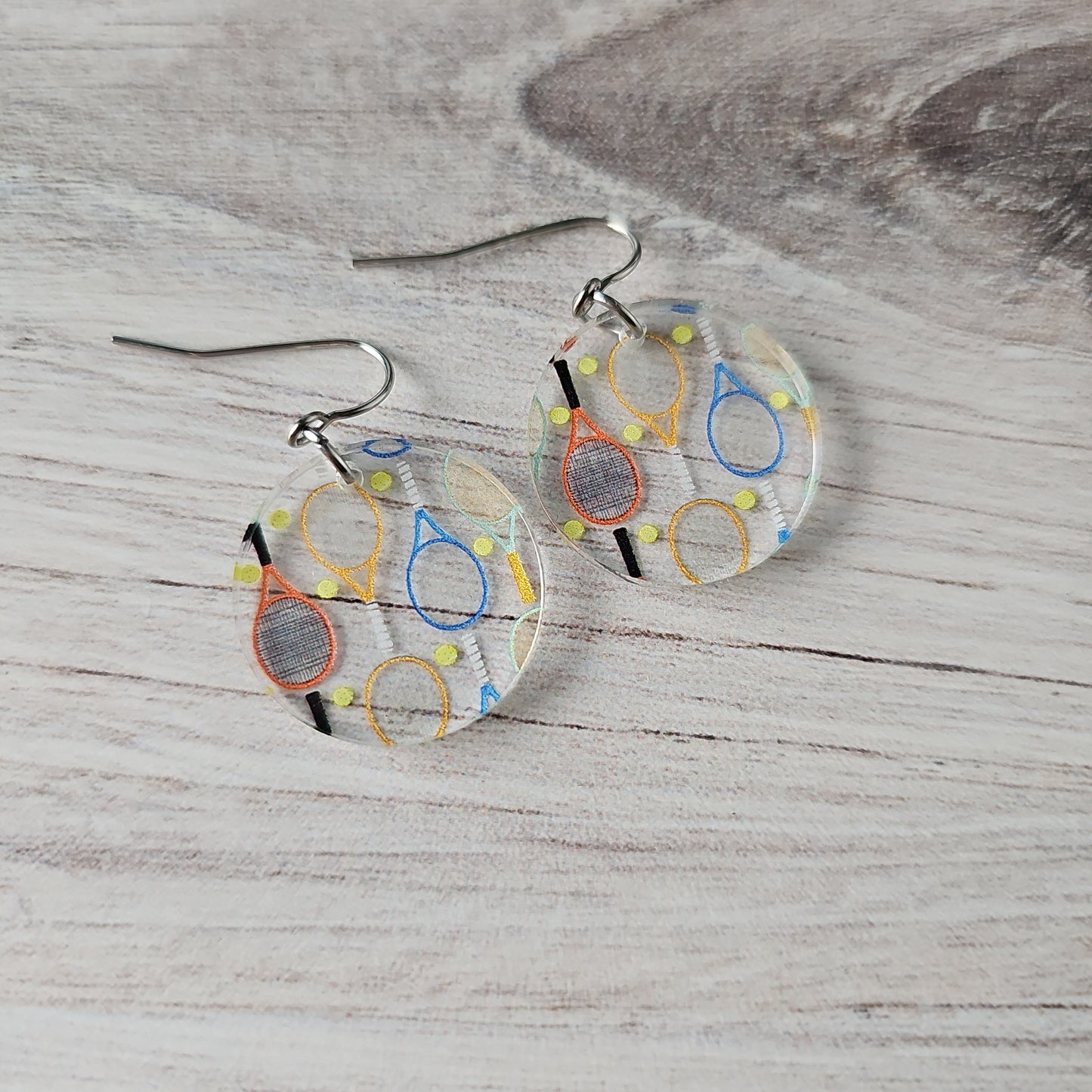 Tennis Print Earrings (8 styles)