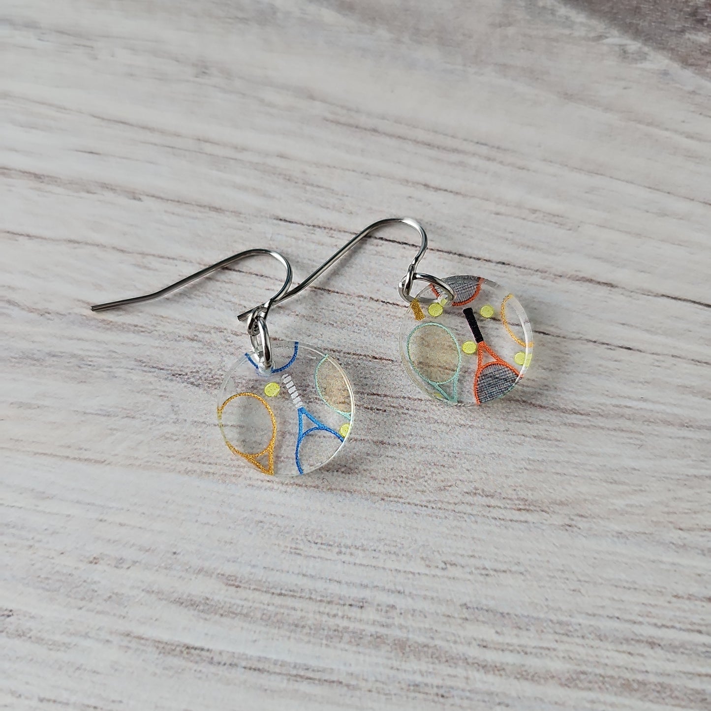 Tennis Print Earrings (8 styles)